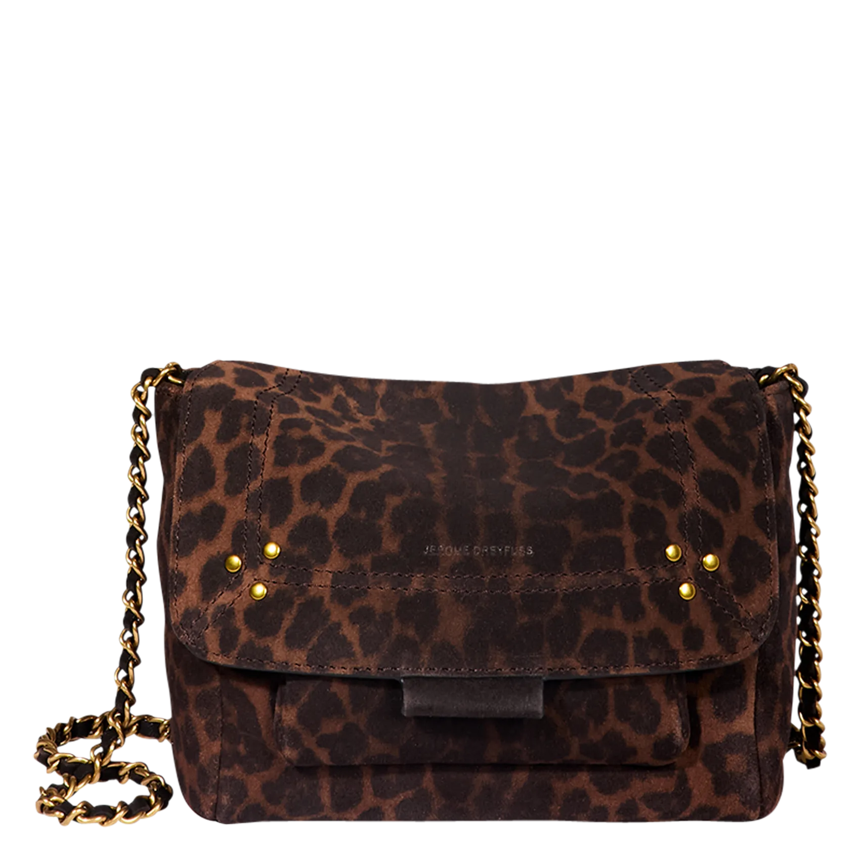 Umhängetasche mit Leopardenmuster Braun LULU S