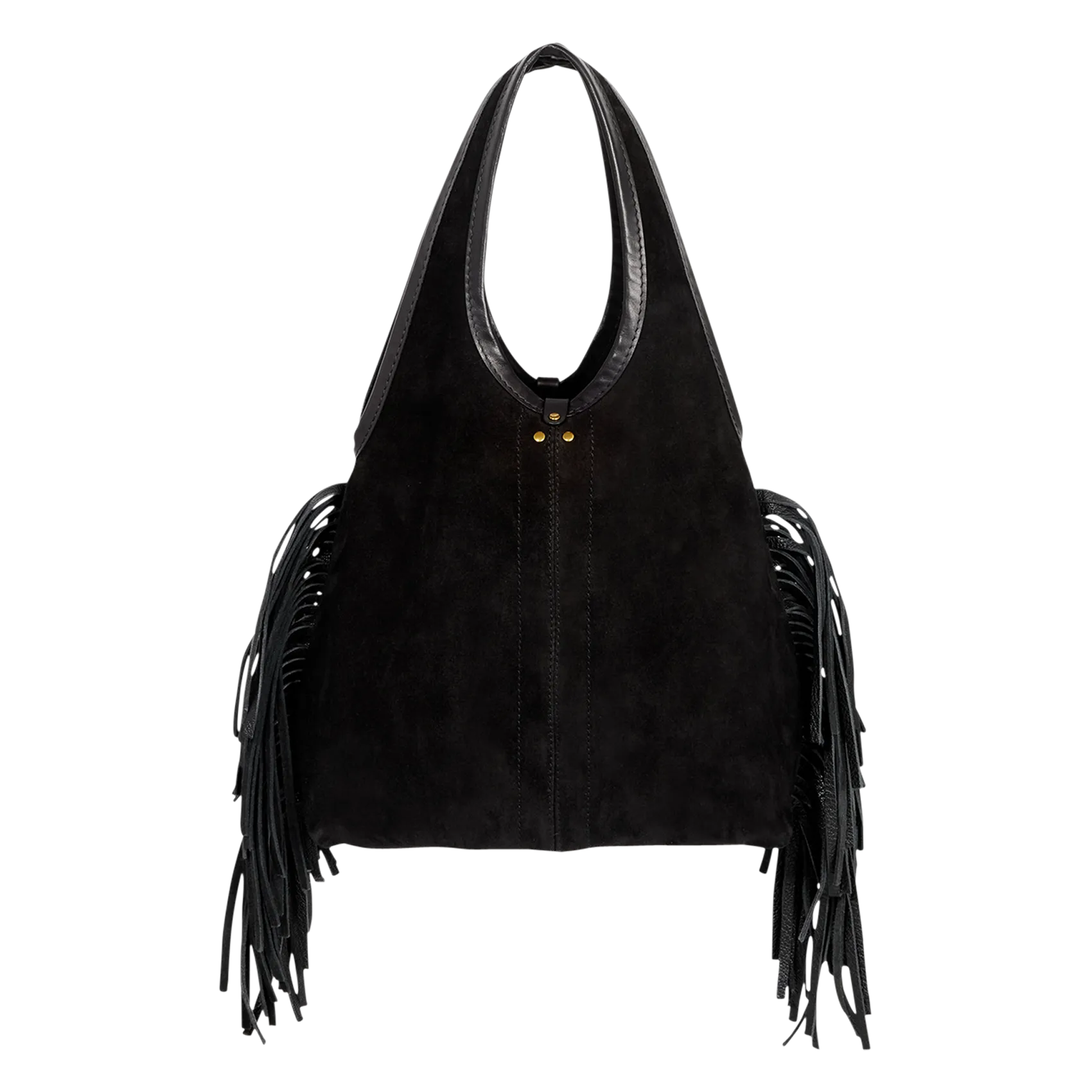 Shopper aus Veloursleder Schwarz PACO S