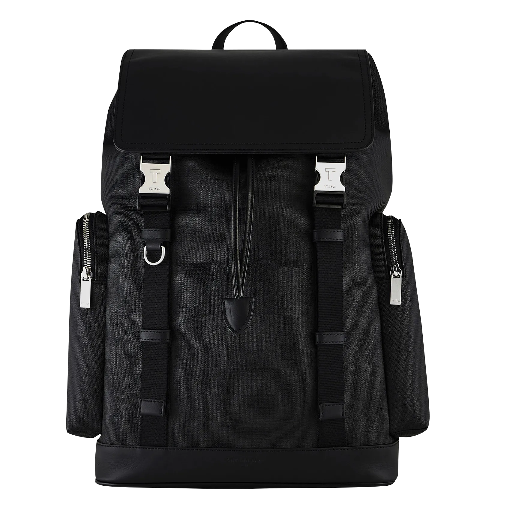 Rucksack mit zweifarbiger Klappe Schwarz MAURICE