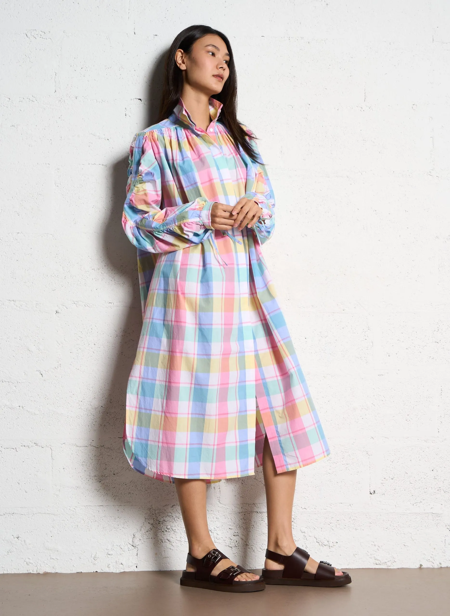 Bedrucktes Midikleid aus Baumwolle Mehrfarbig JOY