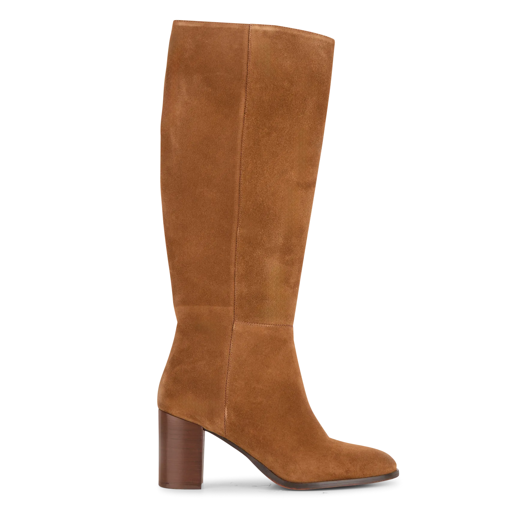 Velourslederstiefel mit Absatz Braun JULIETTE