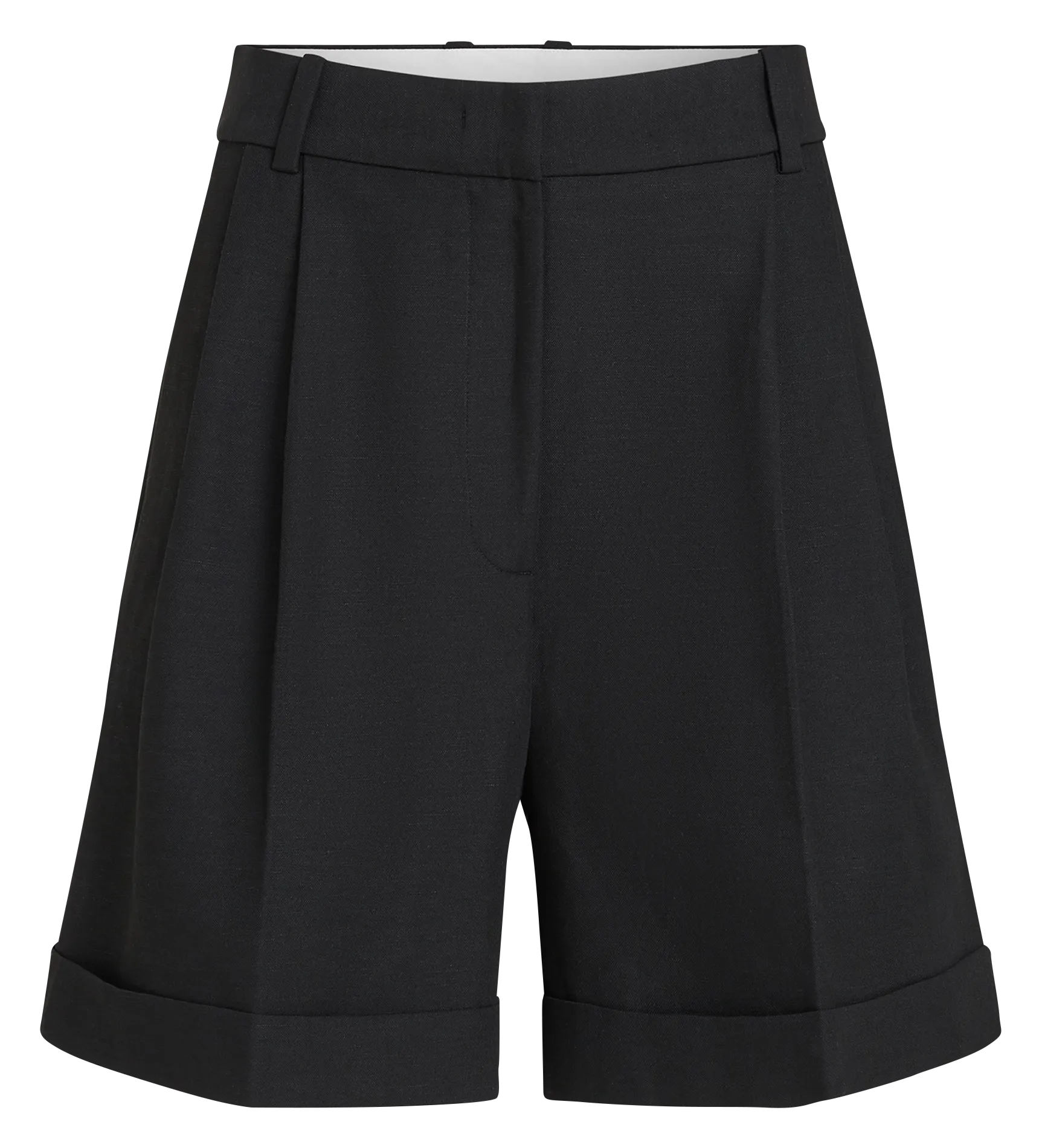 Bermuda-Shorts mit hohem Bund Schwarz