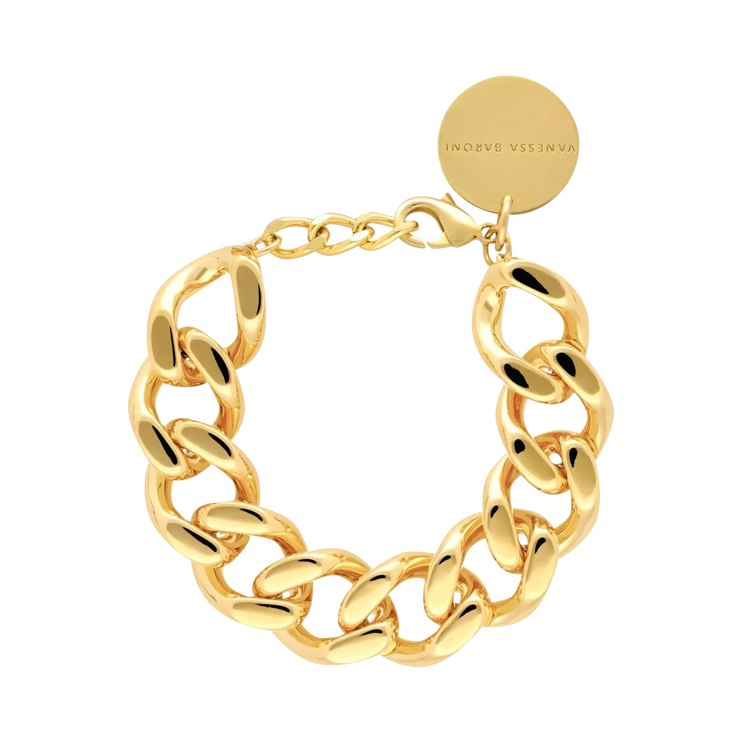 Armband mit flacher Kette Golden MINI FLAT CHAIN