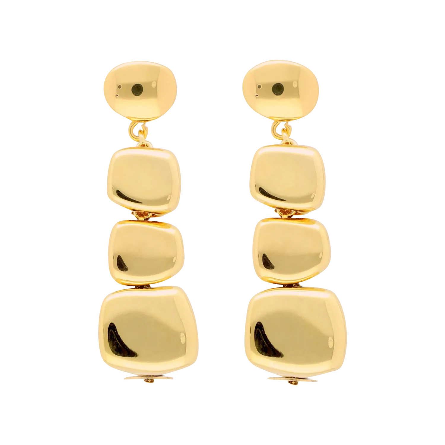 Atlantide - Hängeohrringe Golden ORGANIC SHAPED