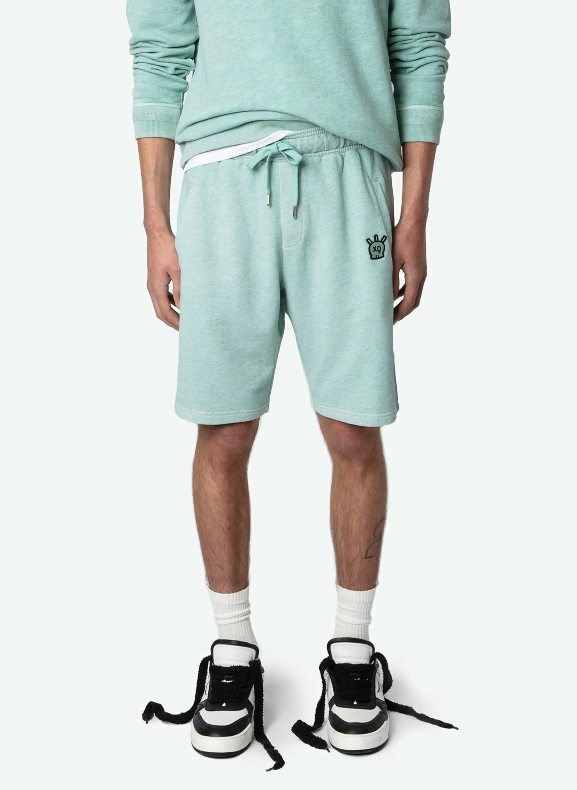 Fleece-Shorts Grun PARTY