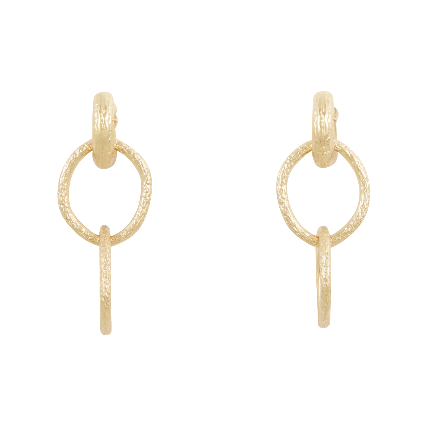 Durchbohrte Ohrringe aus recyceltem Messing Golden GLENN