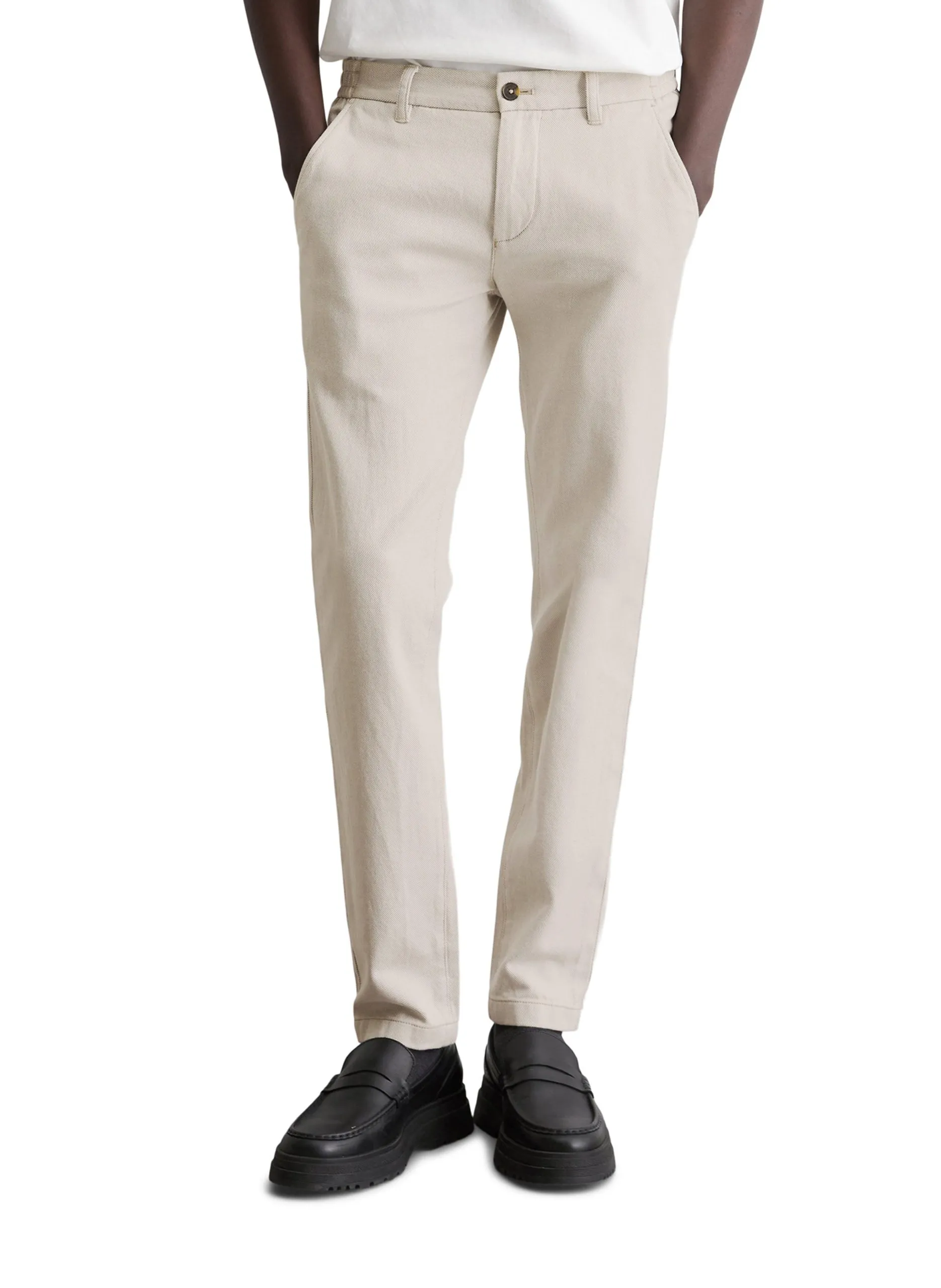 Chinohose aus Baumwoll-Mix Weiss