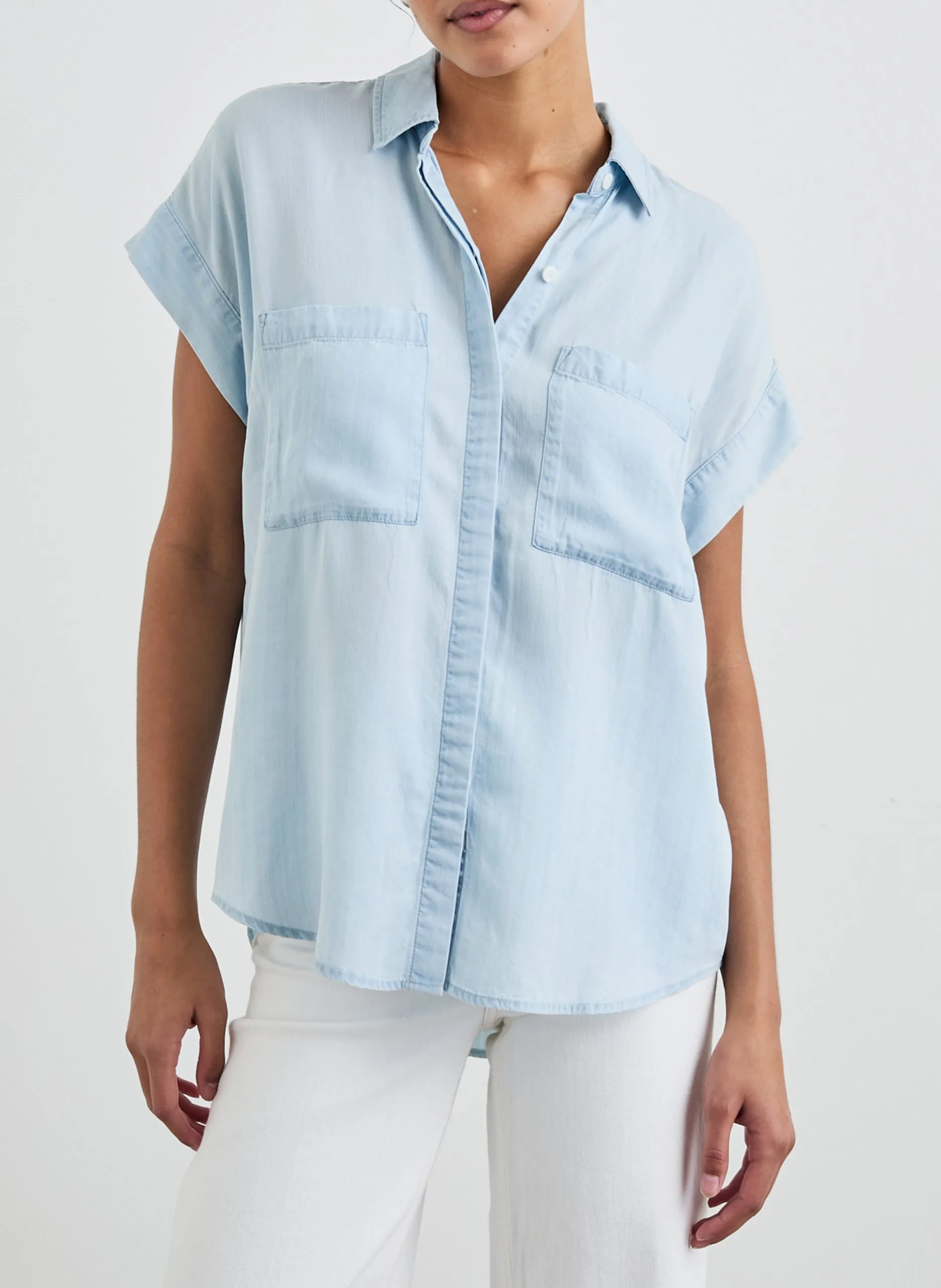 Bedrucktes Hemd mit klassischem Kragen Blau CITO