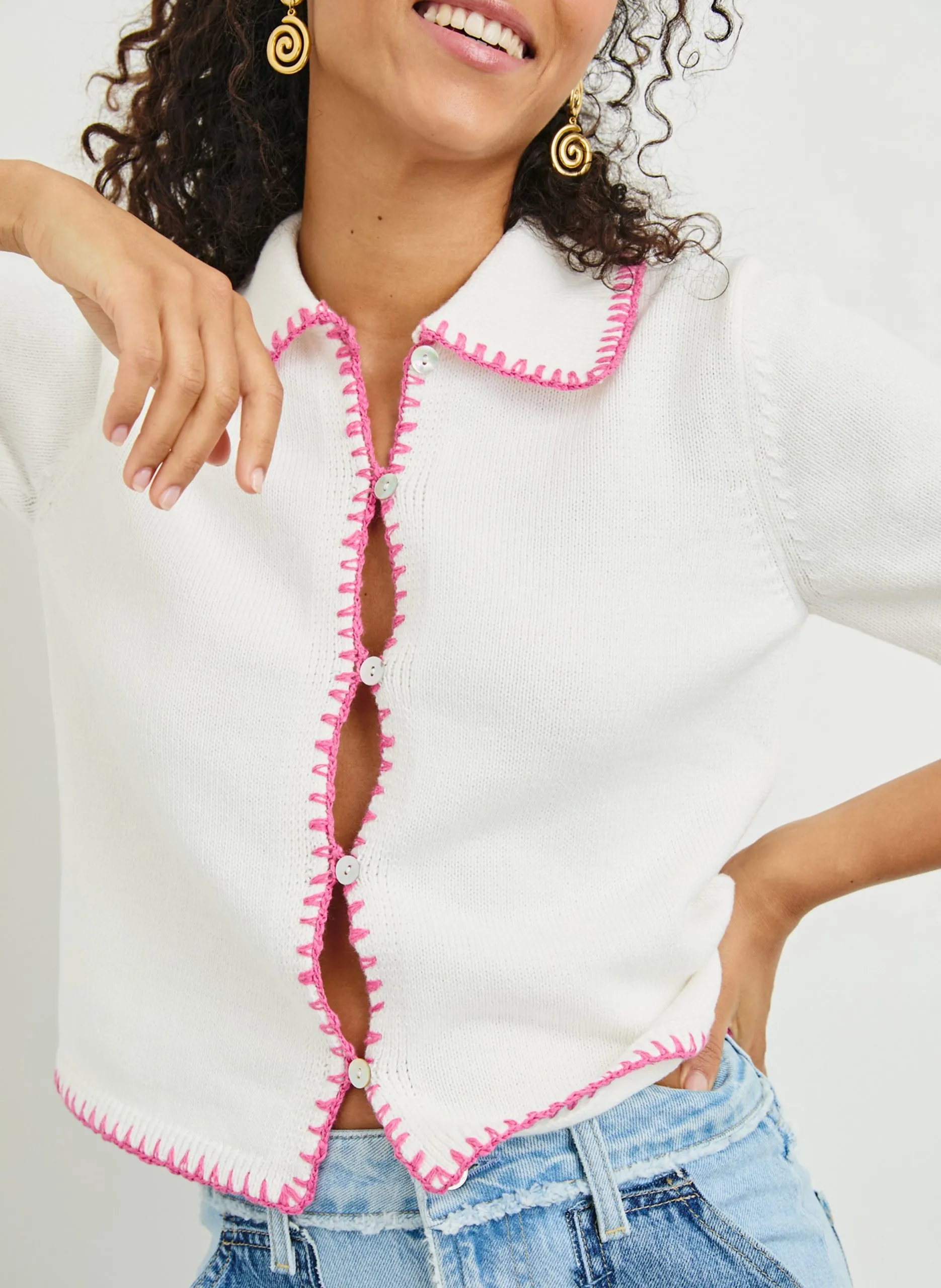 Hemdweste aus Baumwolle Weiss MALIAH