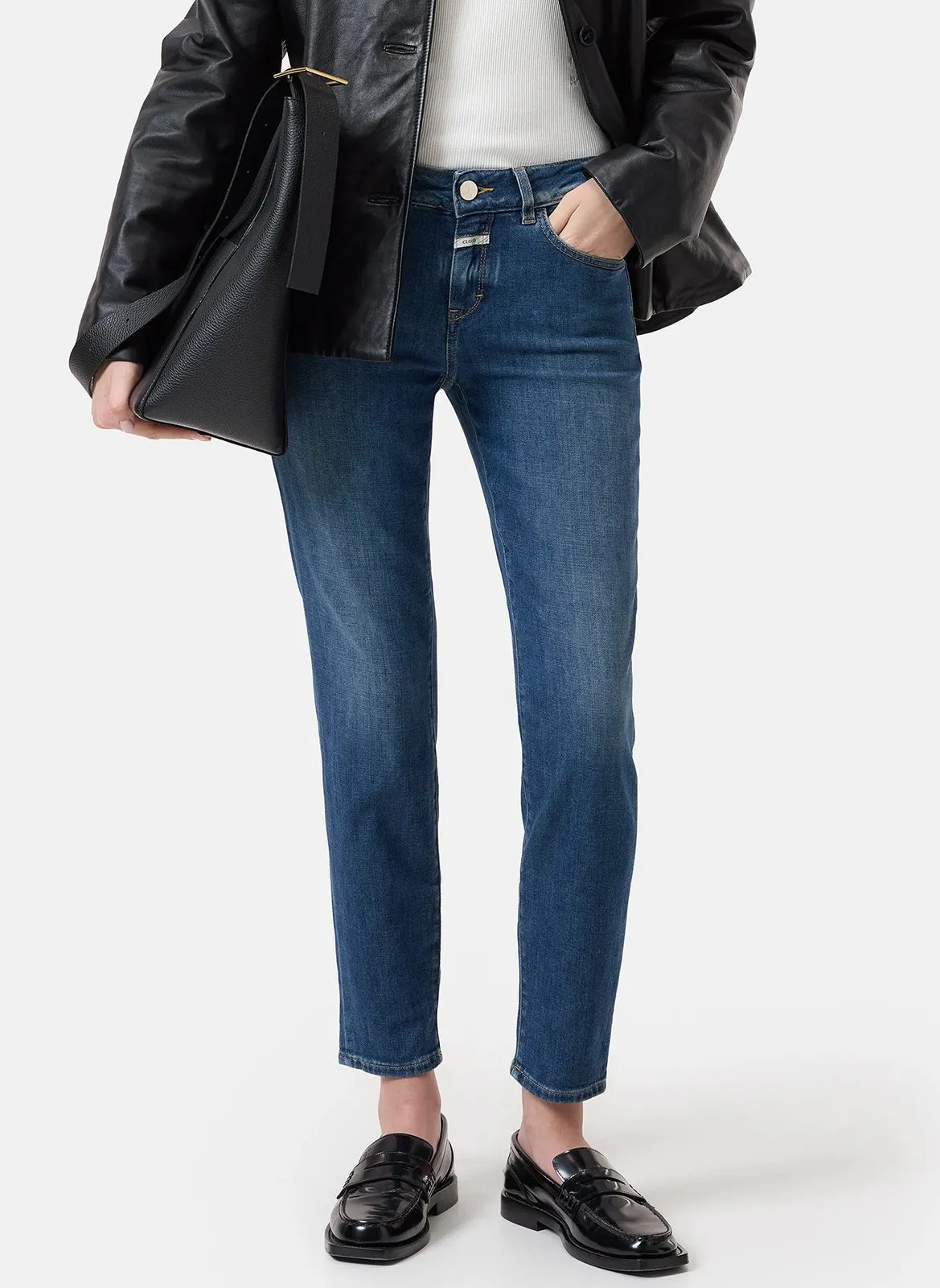 Skinny Jeans aus Baumwoll-Mix Blau BAKER