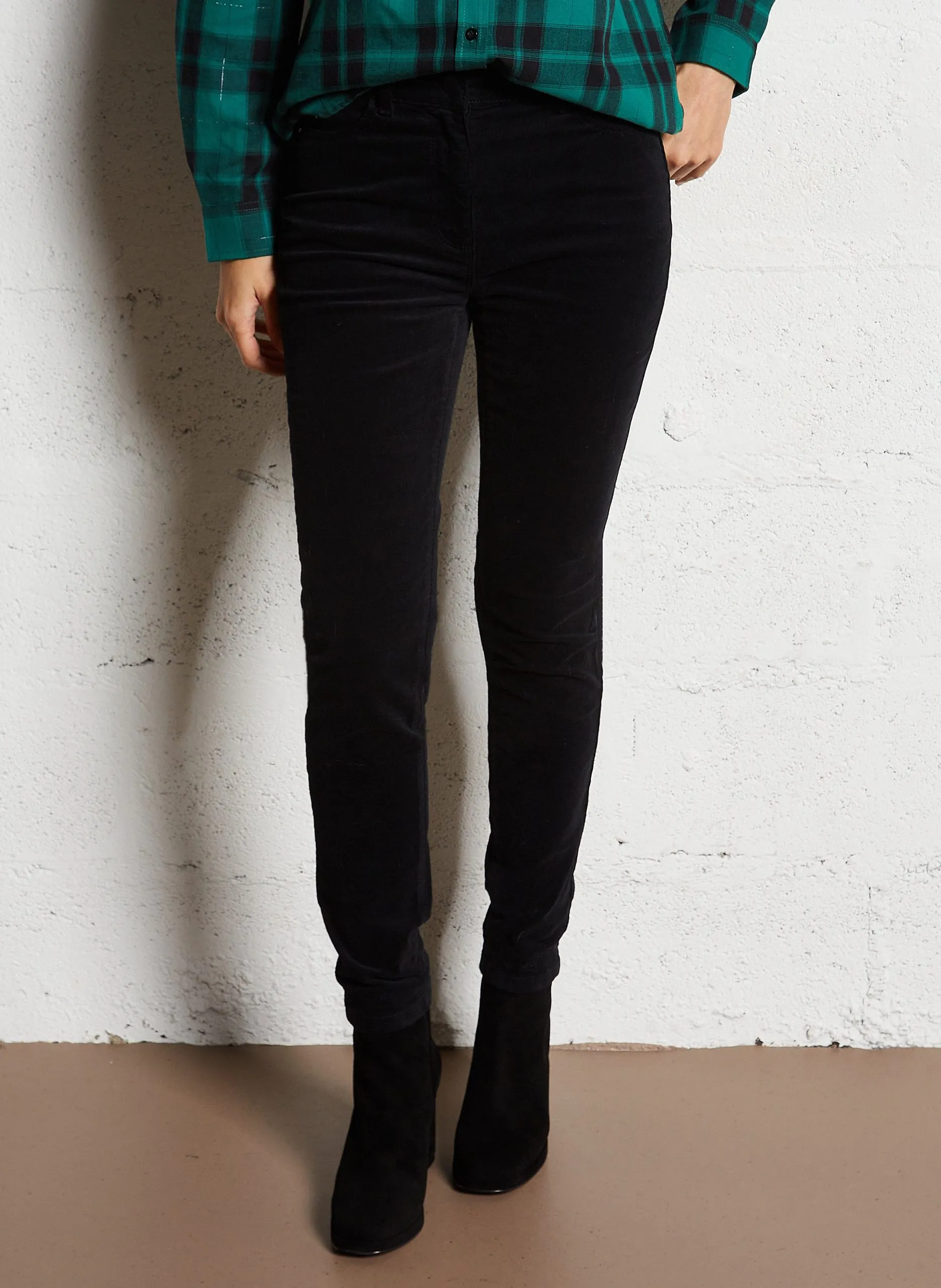 Hose aus Baumwoll-Mix, Slim Fit Schwarz VANNI