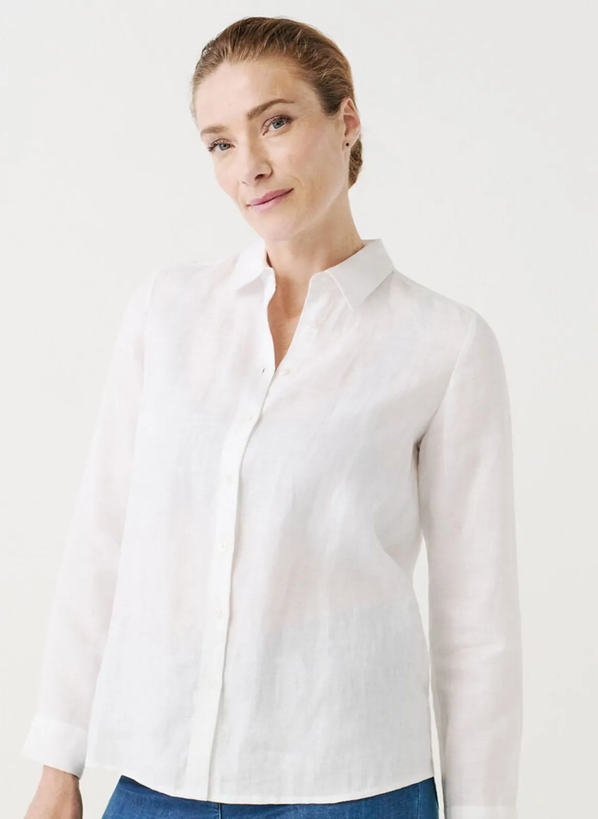 Leinenbluse Weiss SK068-BRENDA