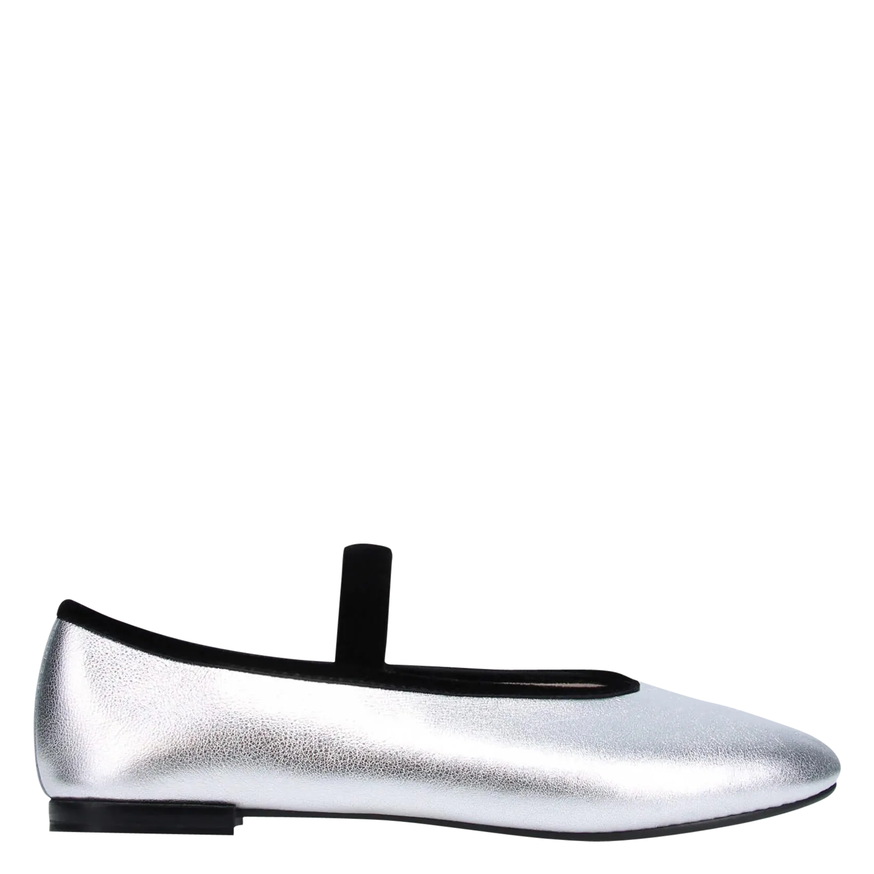 Ballerinas aus Metallic-Leder Silber LILOUH