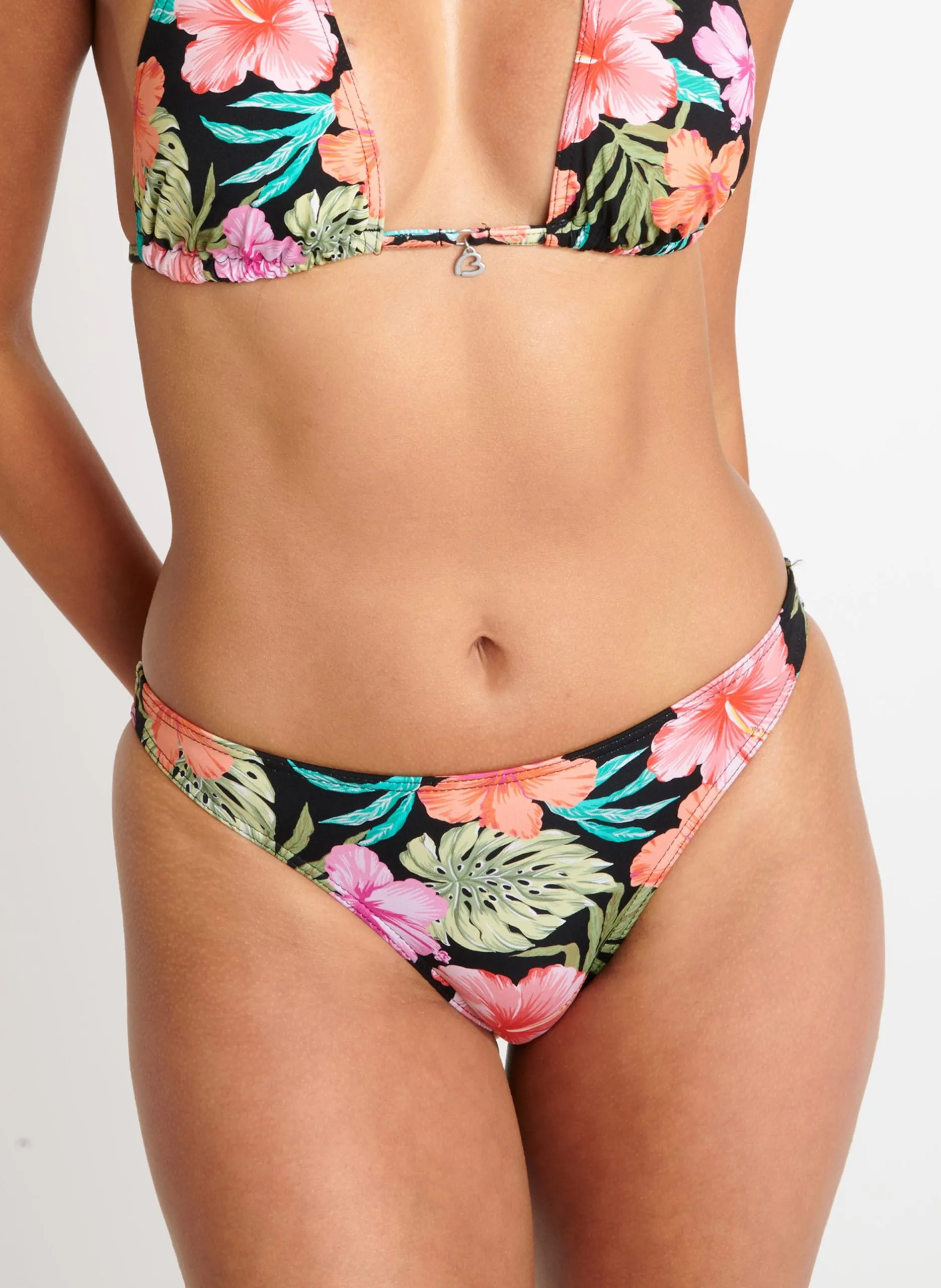 Bedruckte Bikinihose Schwarz ALERIA NOELANI