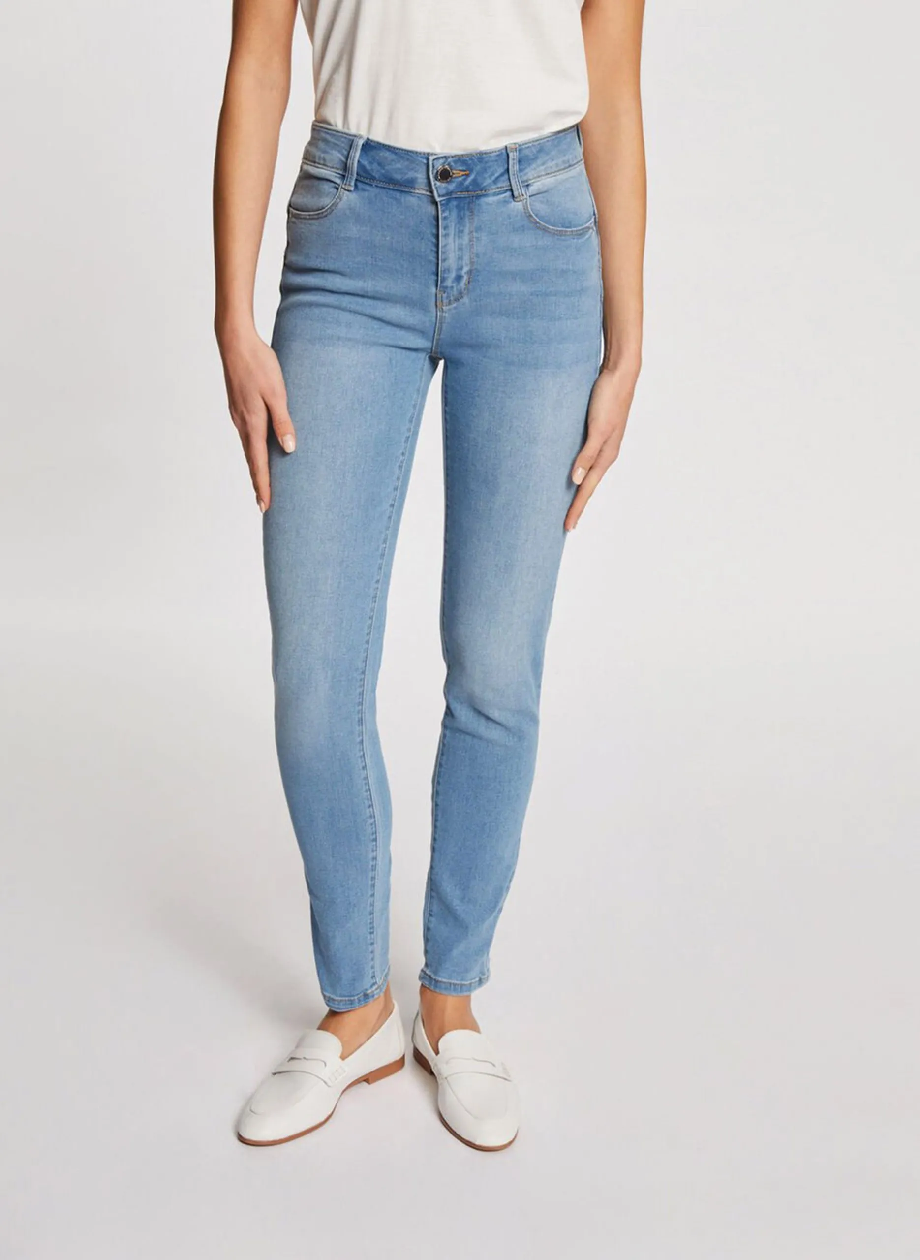 Raw-Denim-Jeans aus Baumwoll-Mix, Slim Fit Blau 241-PARDA