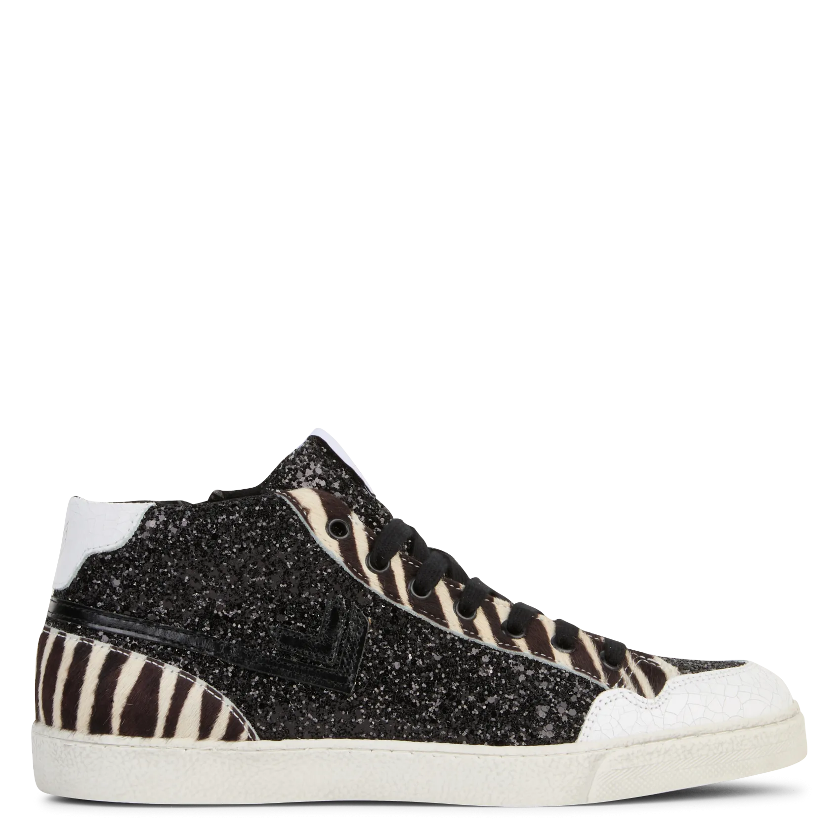 Halbhohe Ledersneaker Schwarz