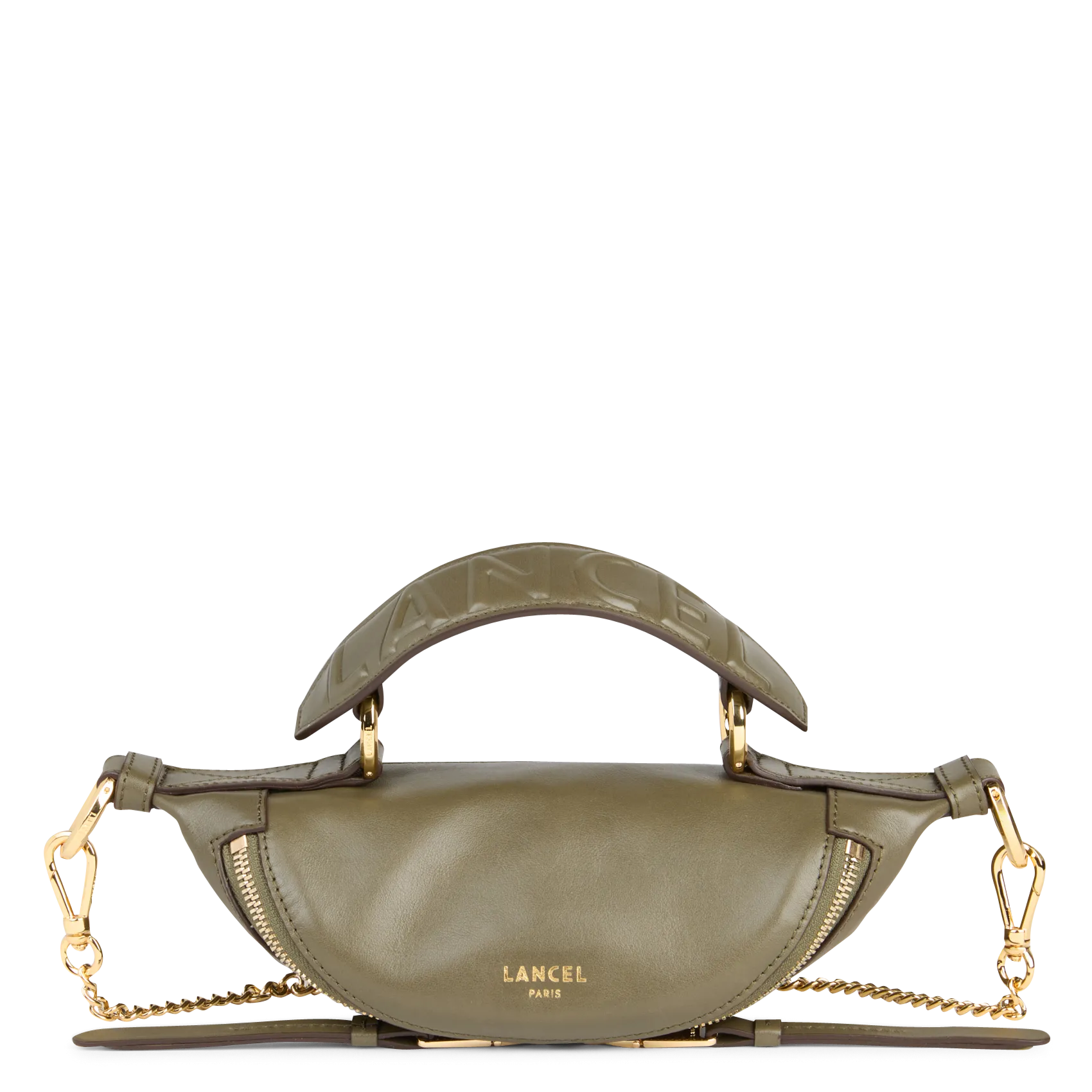 Brieftasche aus Leder Khaki ORIGAMI MINI