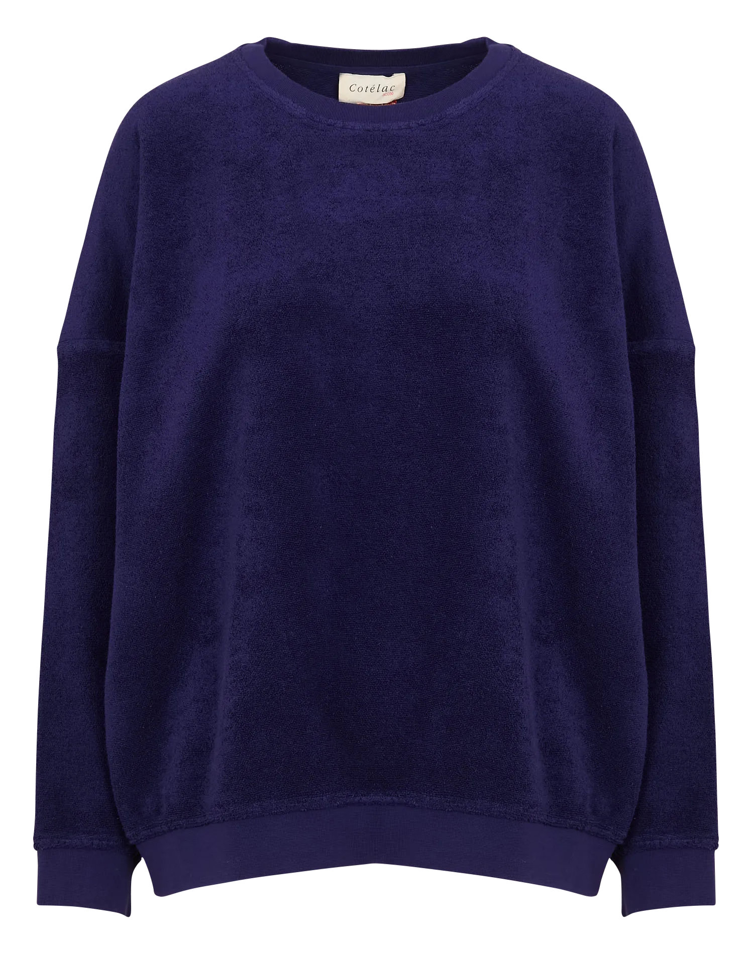 Baumwoll-Frottee-Sweatshirt Blau