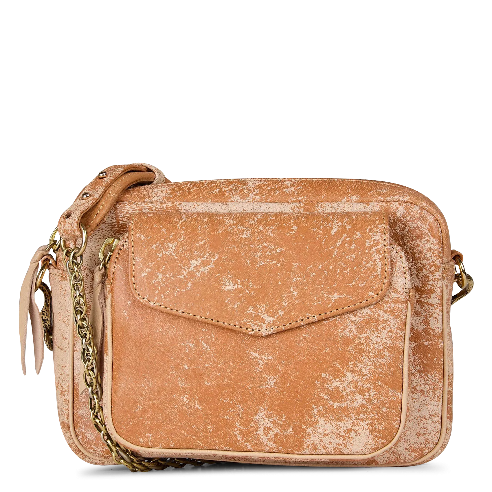 Brieftasche aus Leder Beige CHARLY
