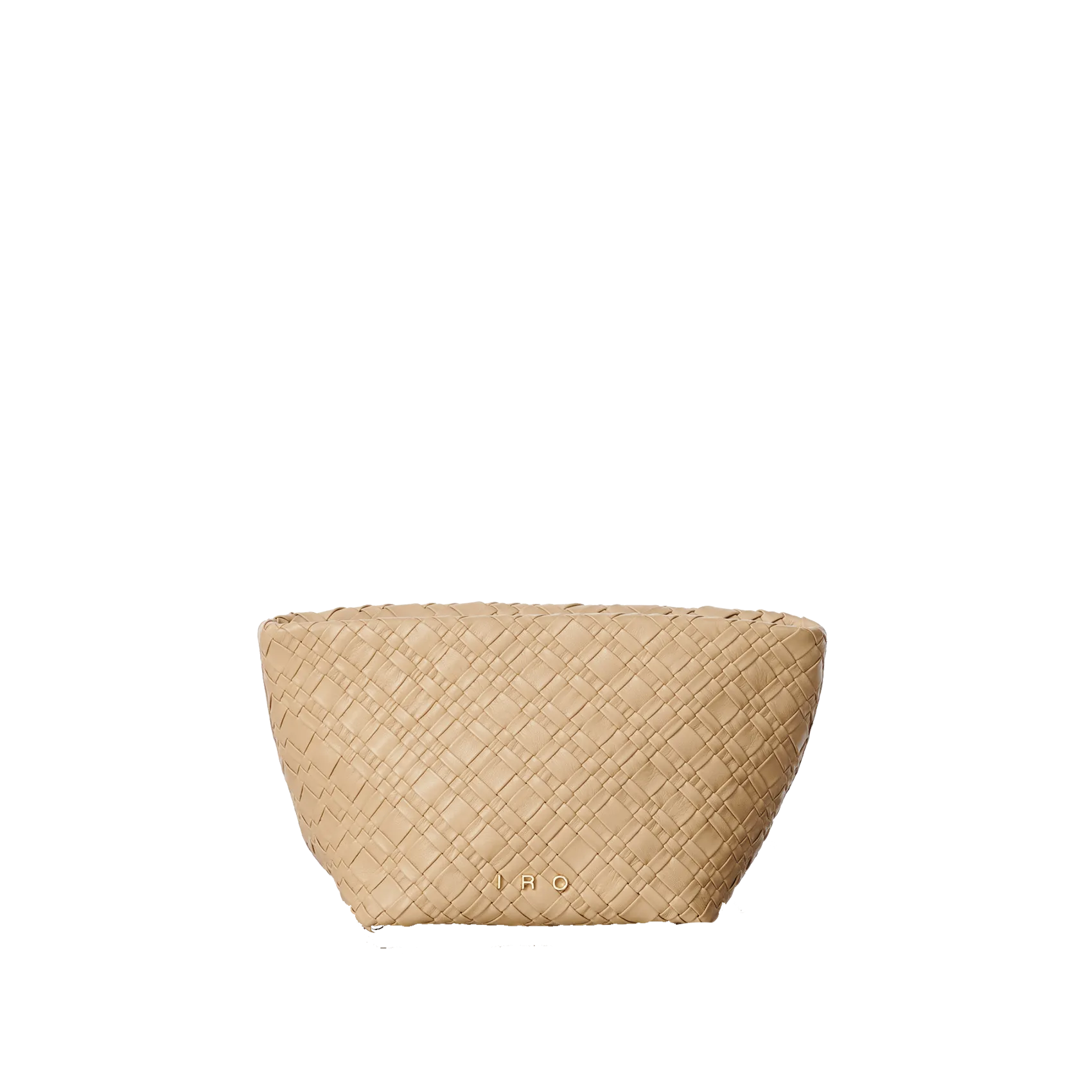 Clutch aus geflochtenem Leder Beige NEOBELWO