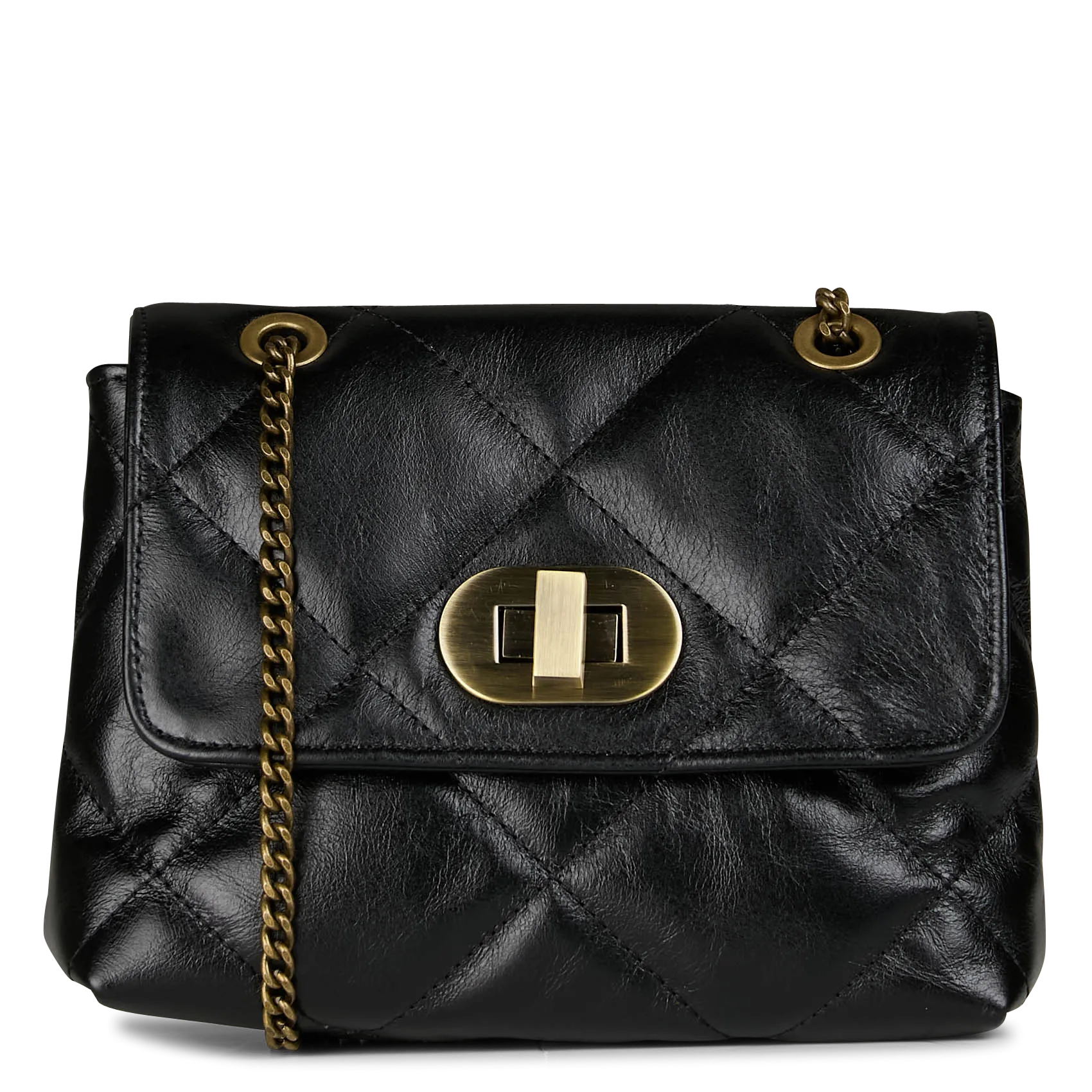 Brieftasche aus Leder Schwarz GABY MINI