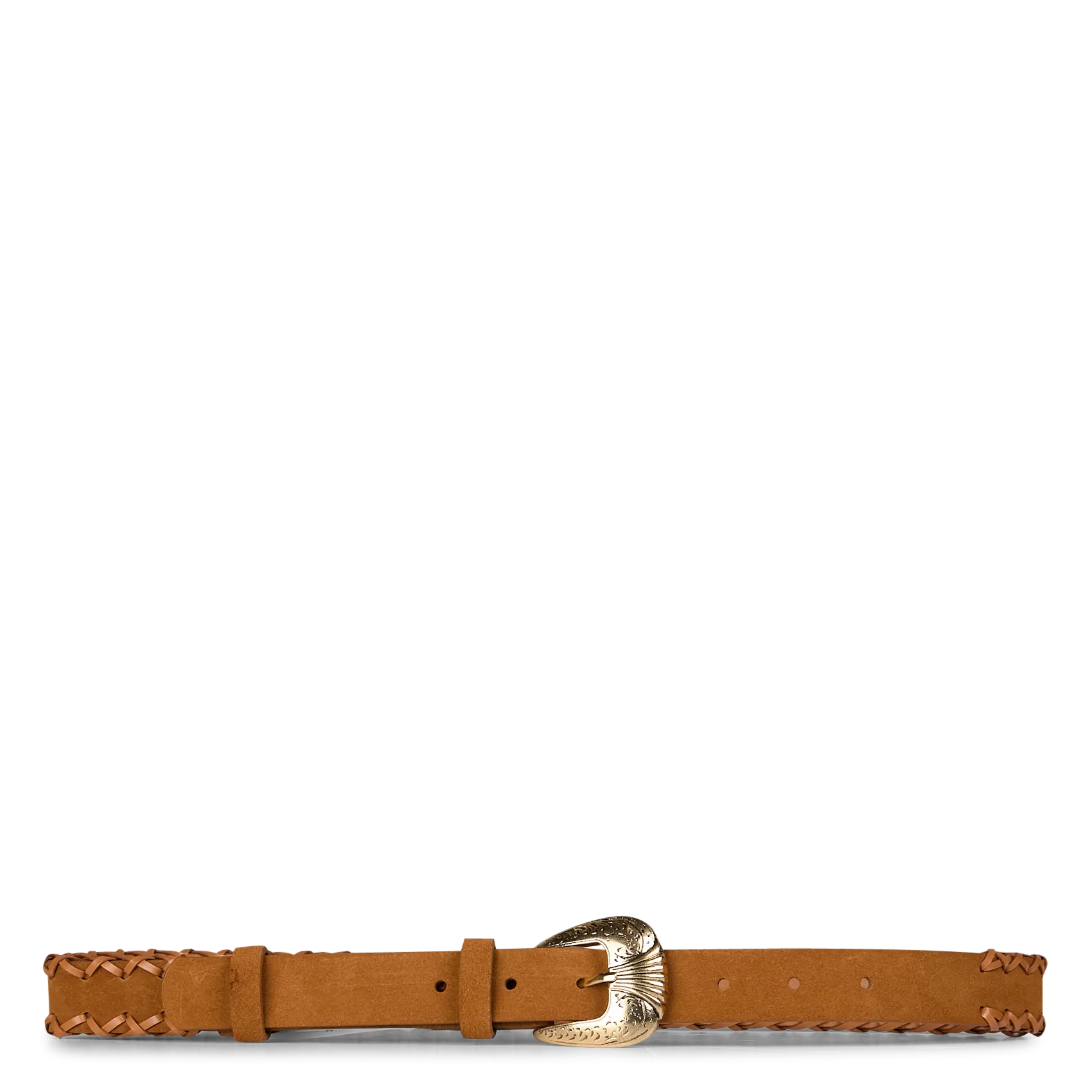 Geflochtener Gürtel aus Veloursleder Braun SIARA