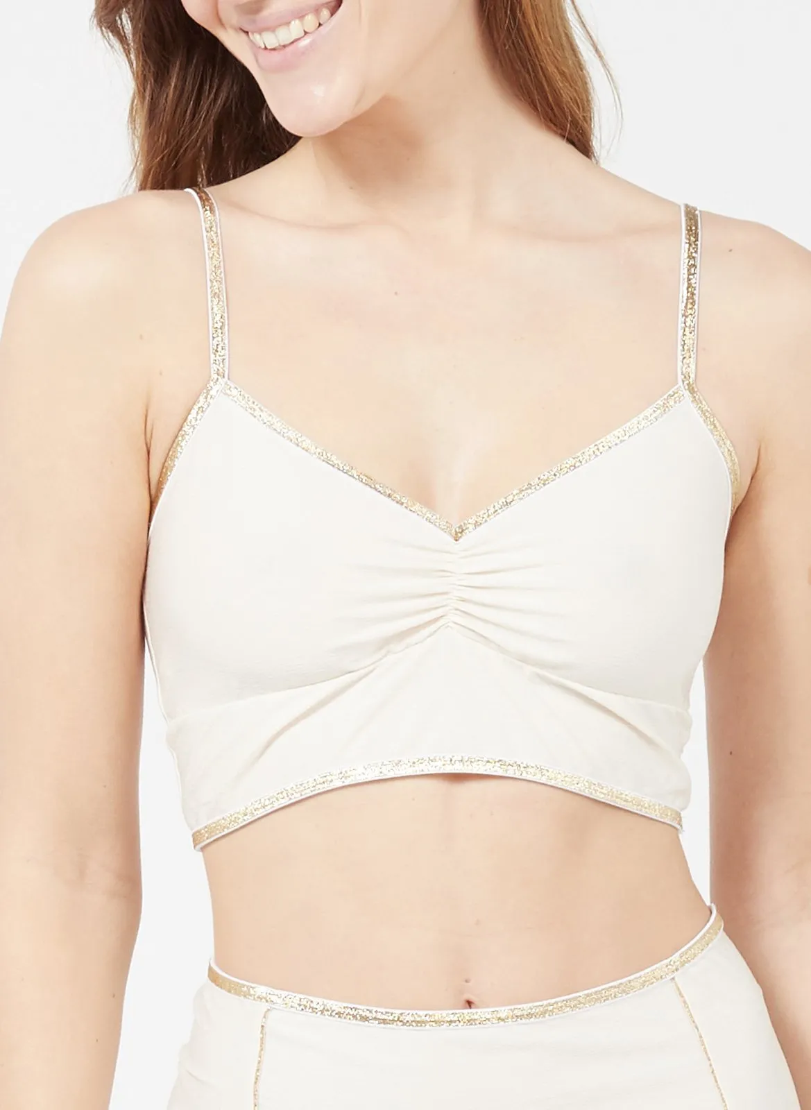 Bustier aus Mikrofaser Beige