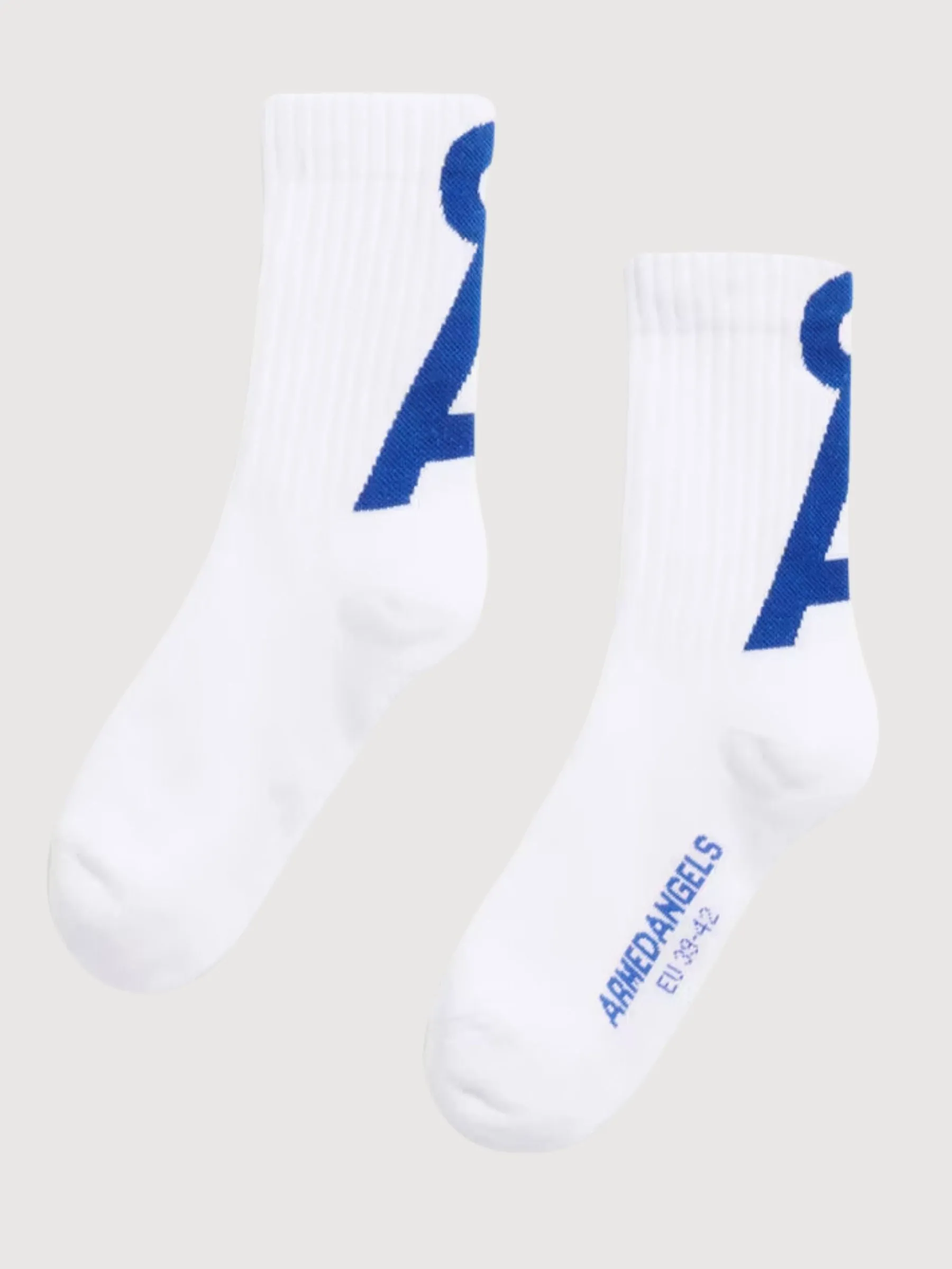 Saamus Short Weiss-Blau Socken | Armedangels
