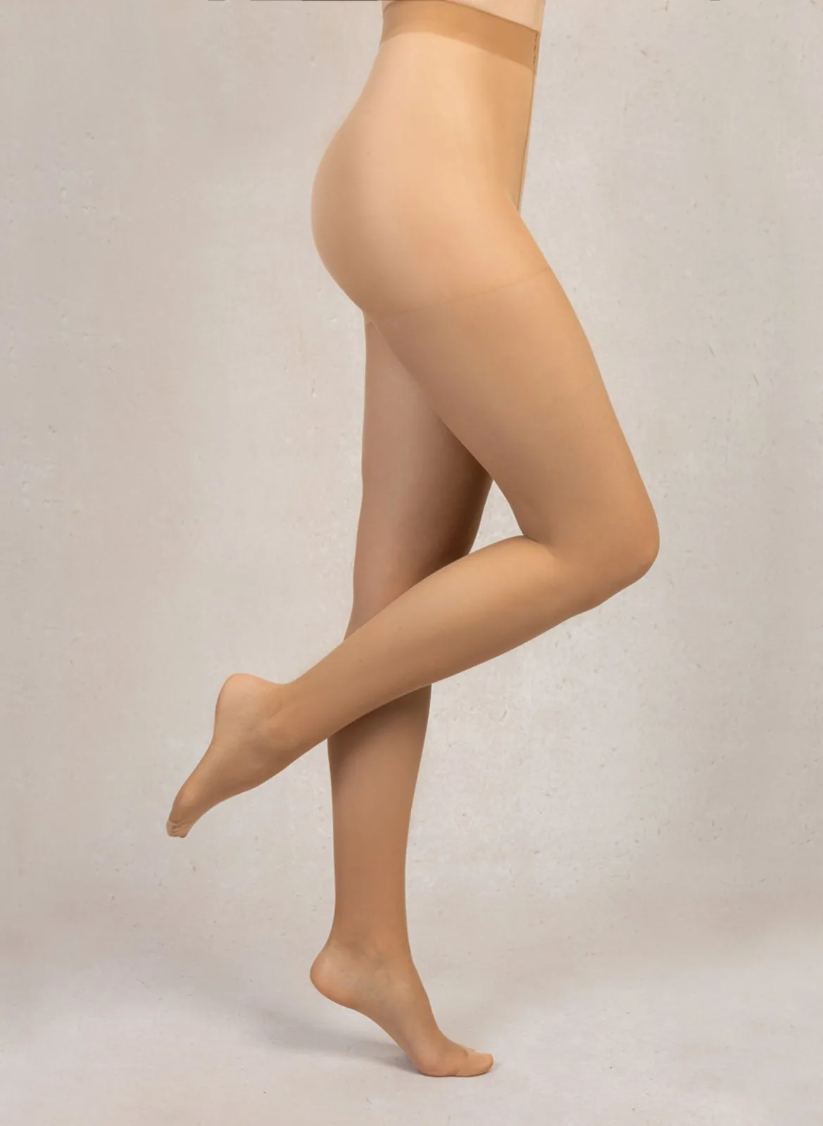 Matte Strumpfhose mit flachen Nähten Golden