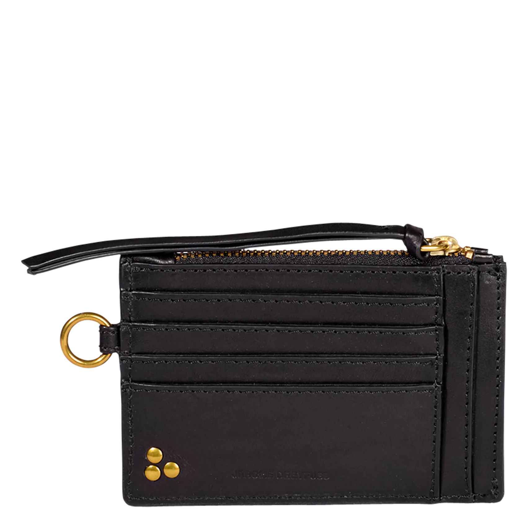 Brieftasche aus Glattleder Schwarz LUCKY