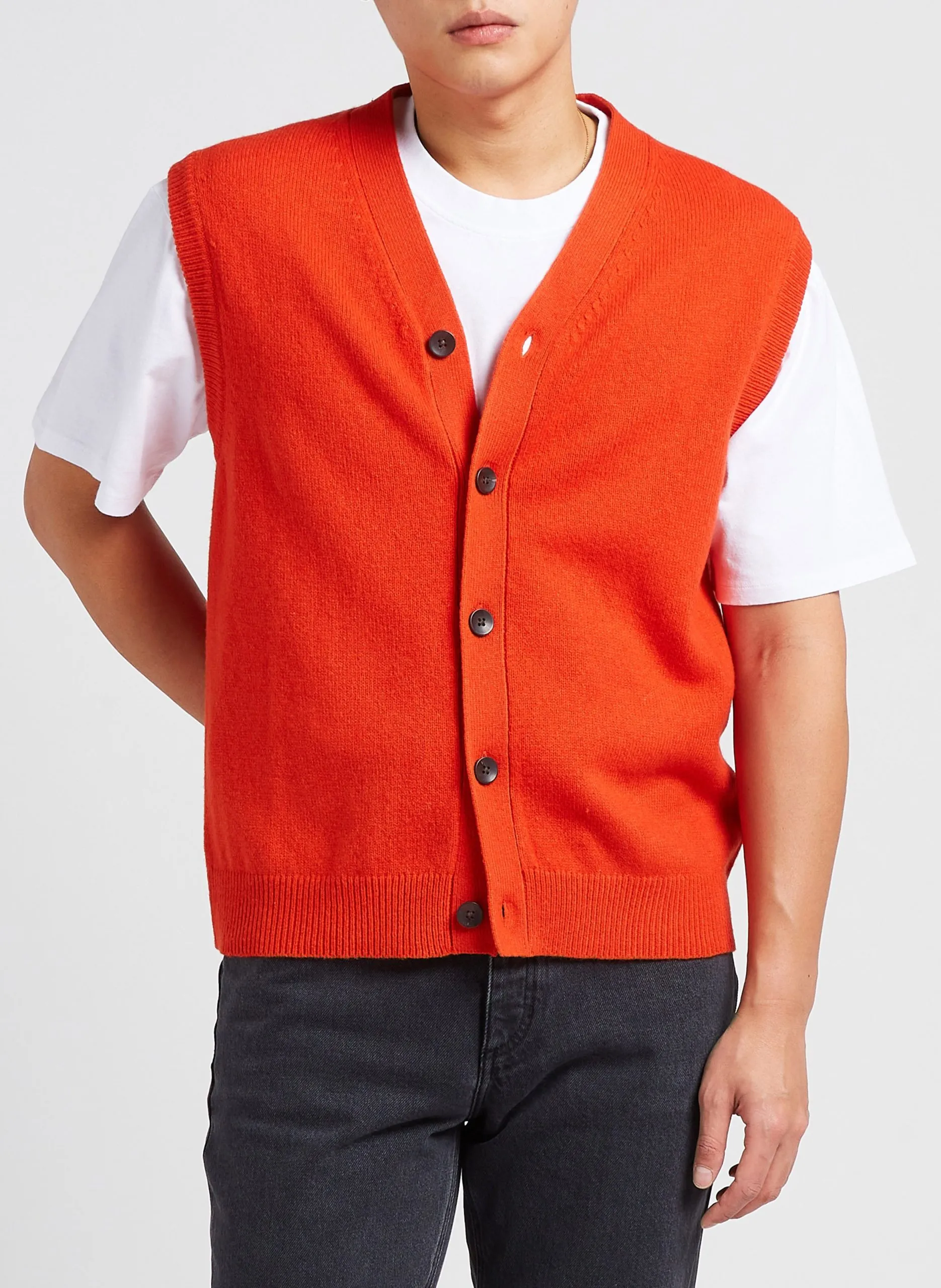 Cardigan aus Wollmix Orange KLARK