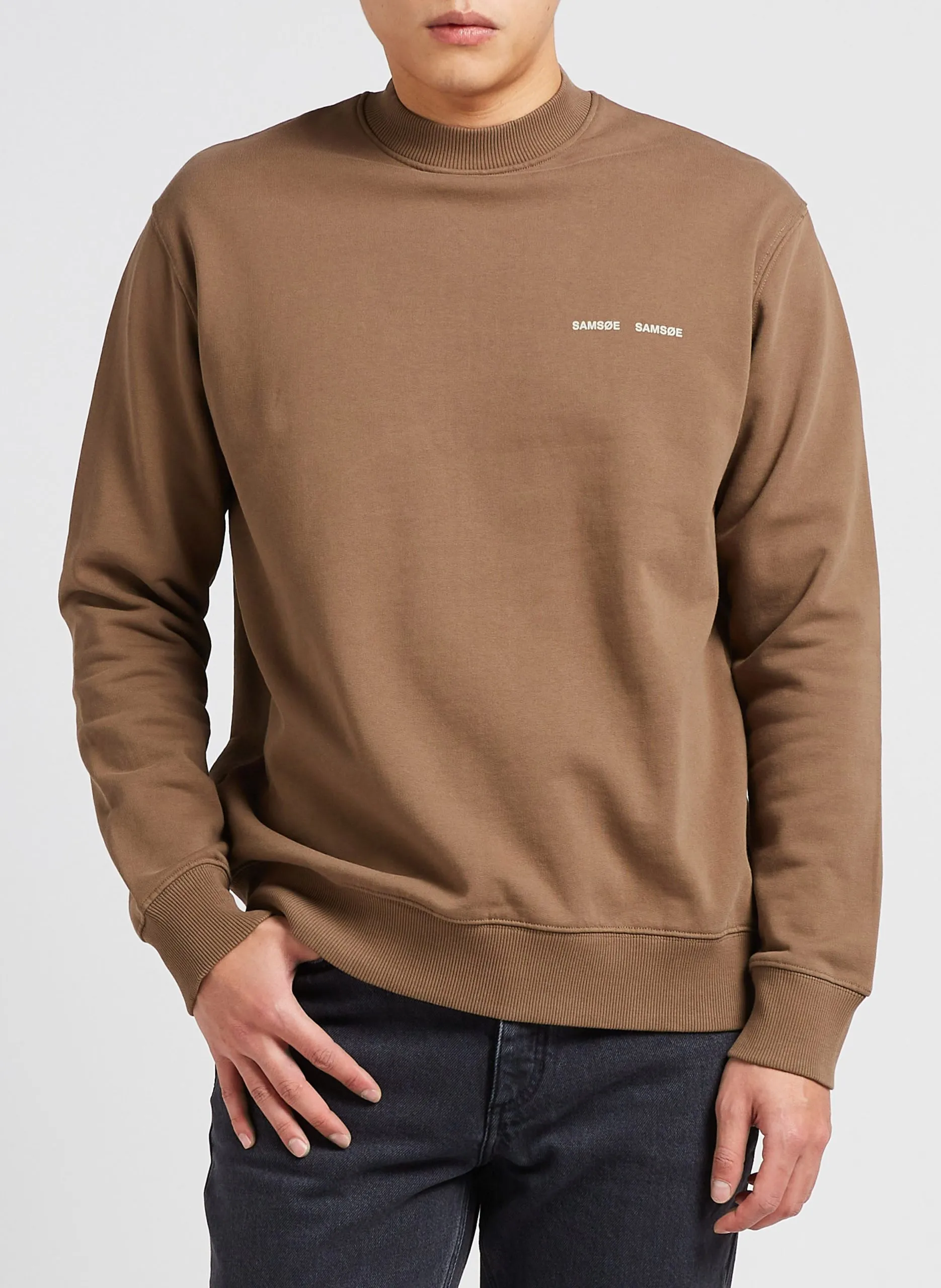 Rundhals-Sweatshirt aus Bio-Baumwolle, Regular Fit Grau NORSBRO