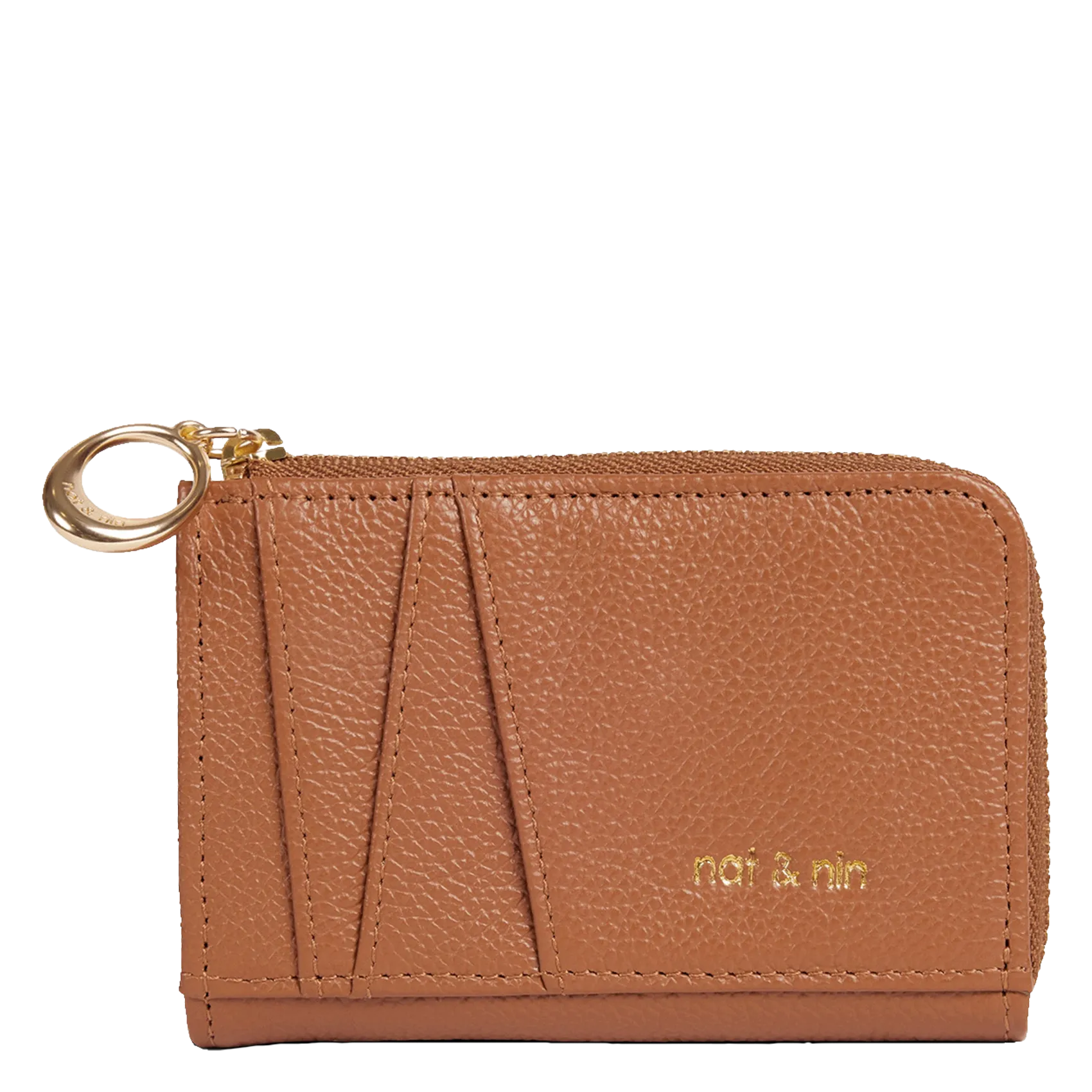 Leder-Kartenhalter Braun NIKO