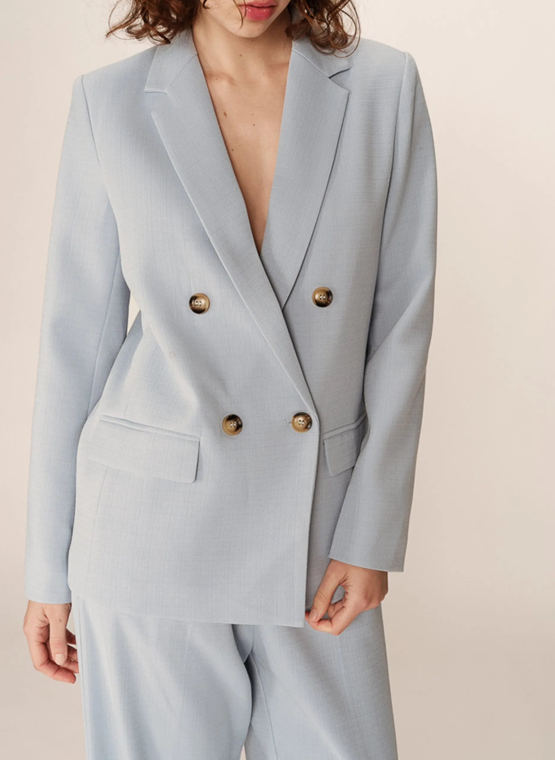 Zweireihiger Blazer Blau PARFAITE
