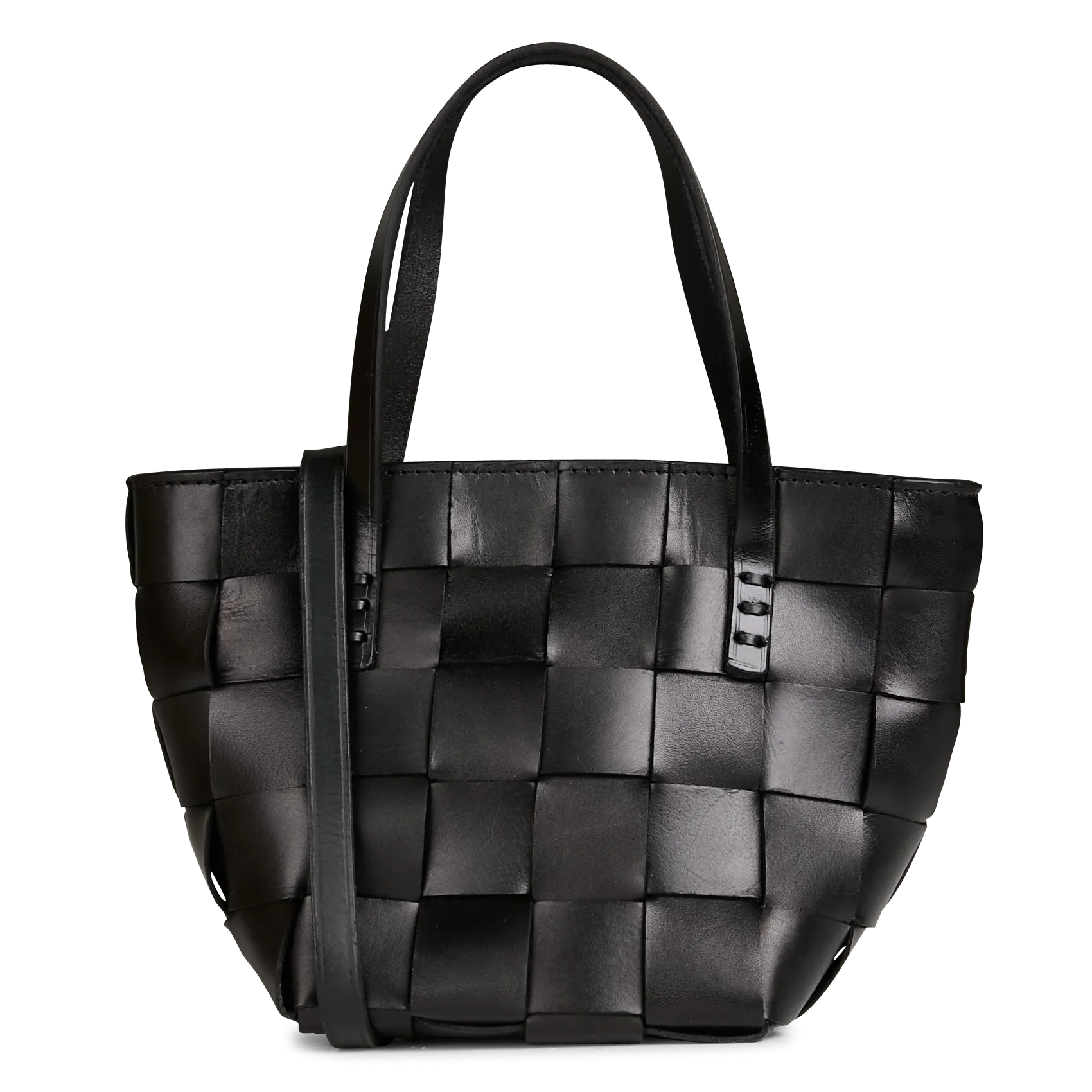 Metropolis Gilda - Umhängetasche aus geflochtenem Leder Schwarz JAPAN MINI