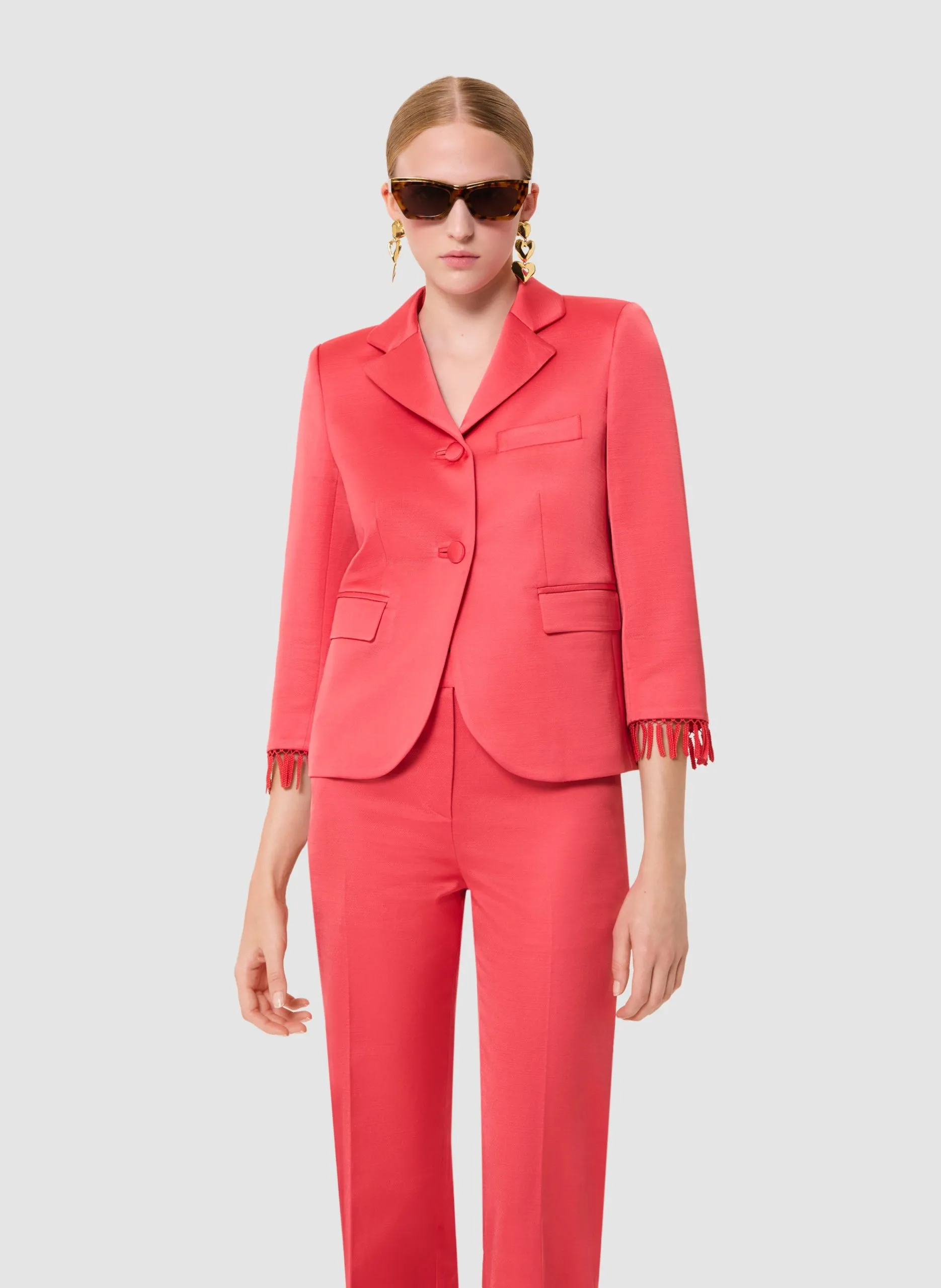 Satinierter Blazer Rot VALENSOLE