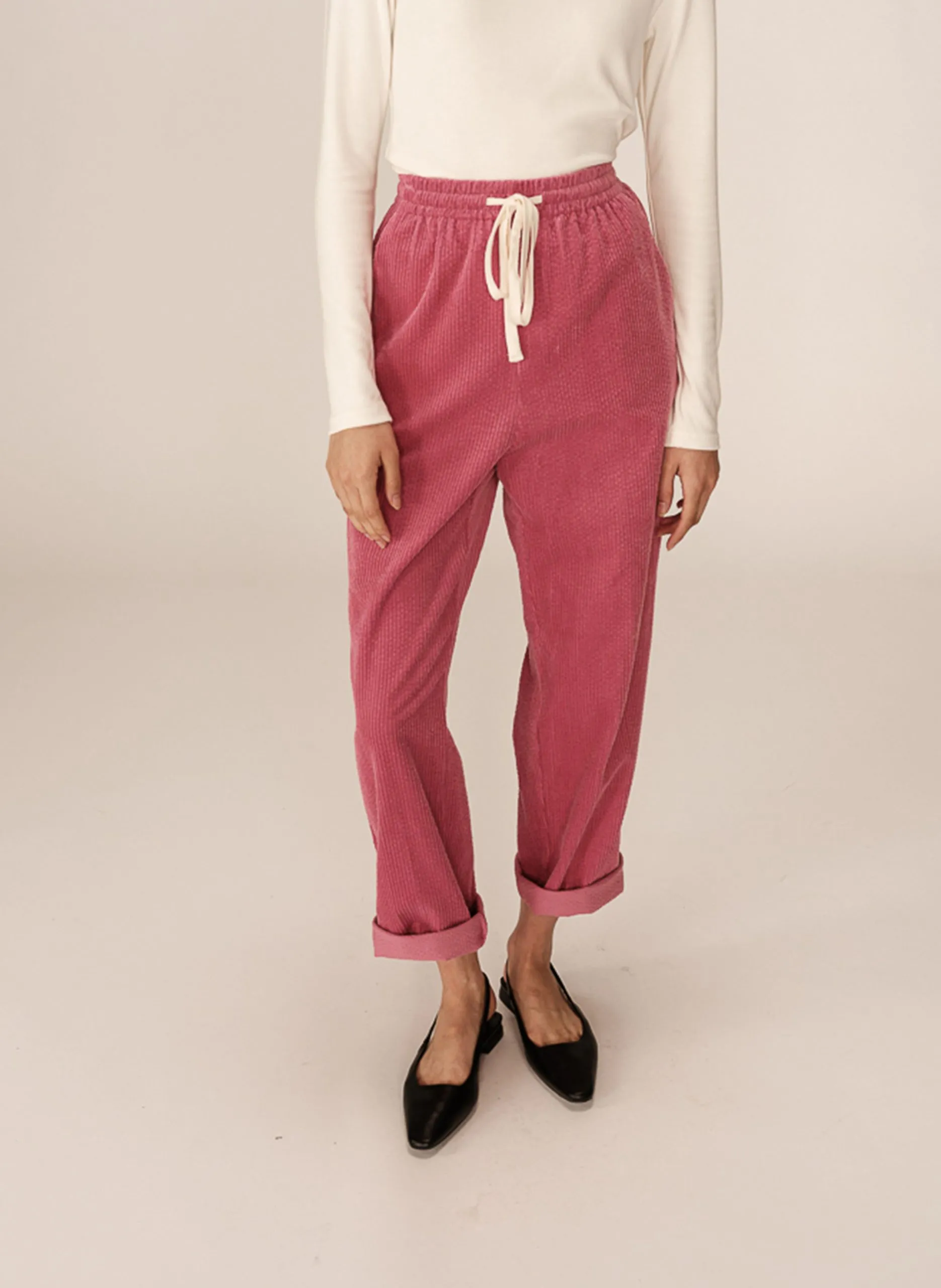 Cord-Hose - gerade geschnitten Rosa PAUL