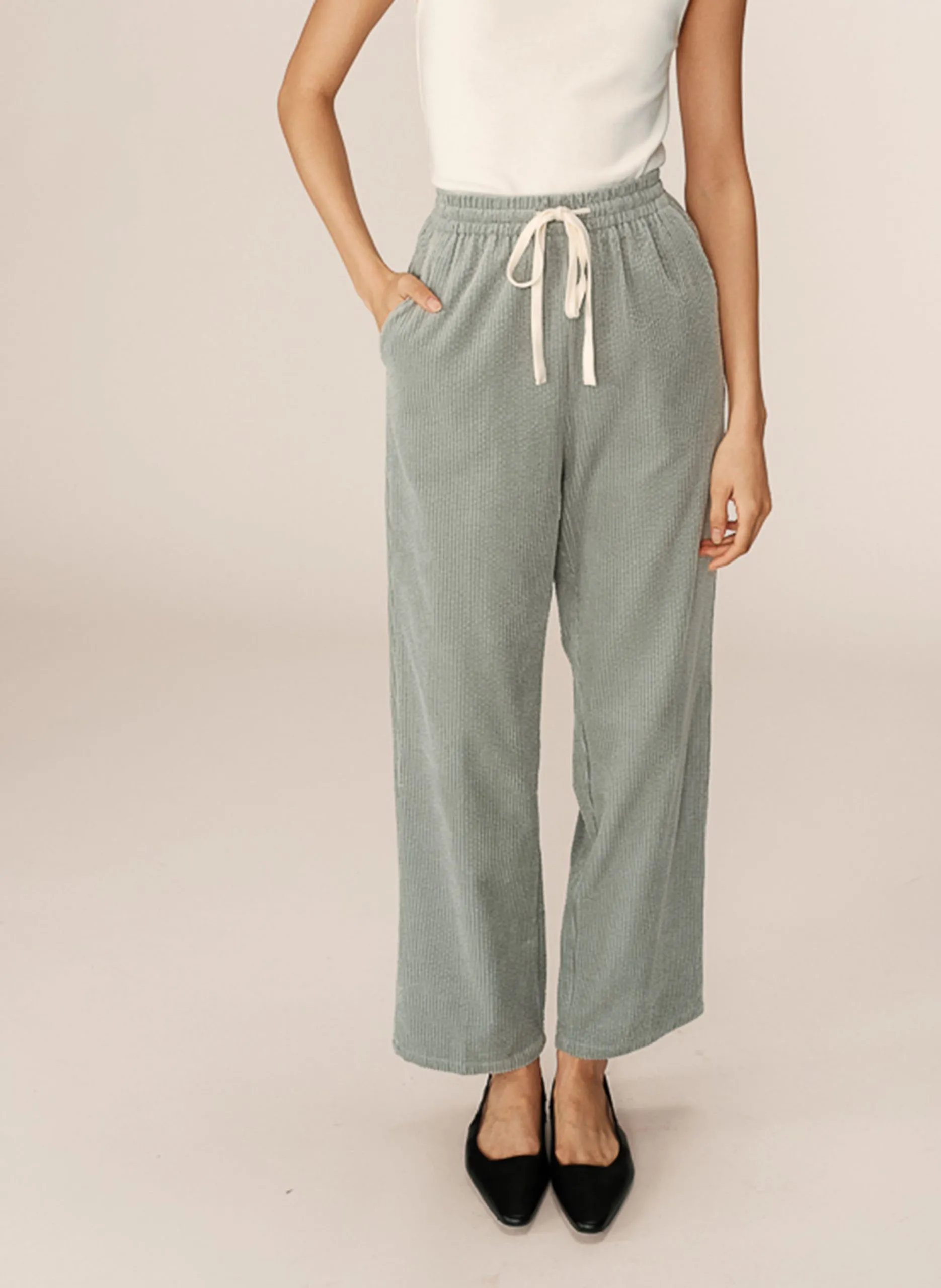 Cord-Hose - gerade geschnitten Grun PAUL