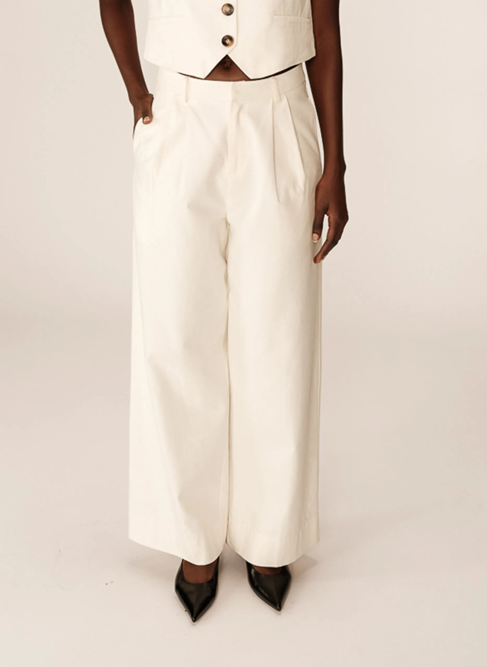 Chinohose aus Baumwoll-Mix Weiss PETER