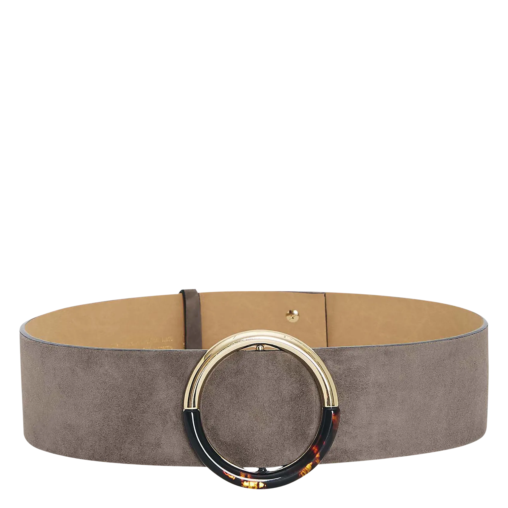 Samtledergürtel Grau LAUREN