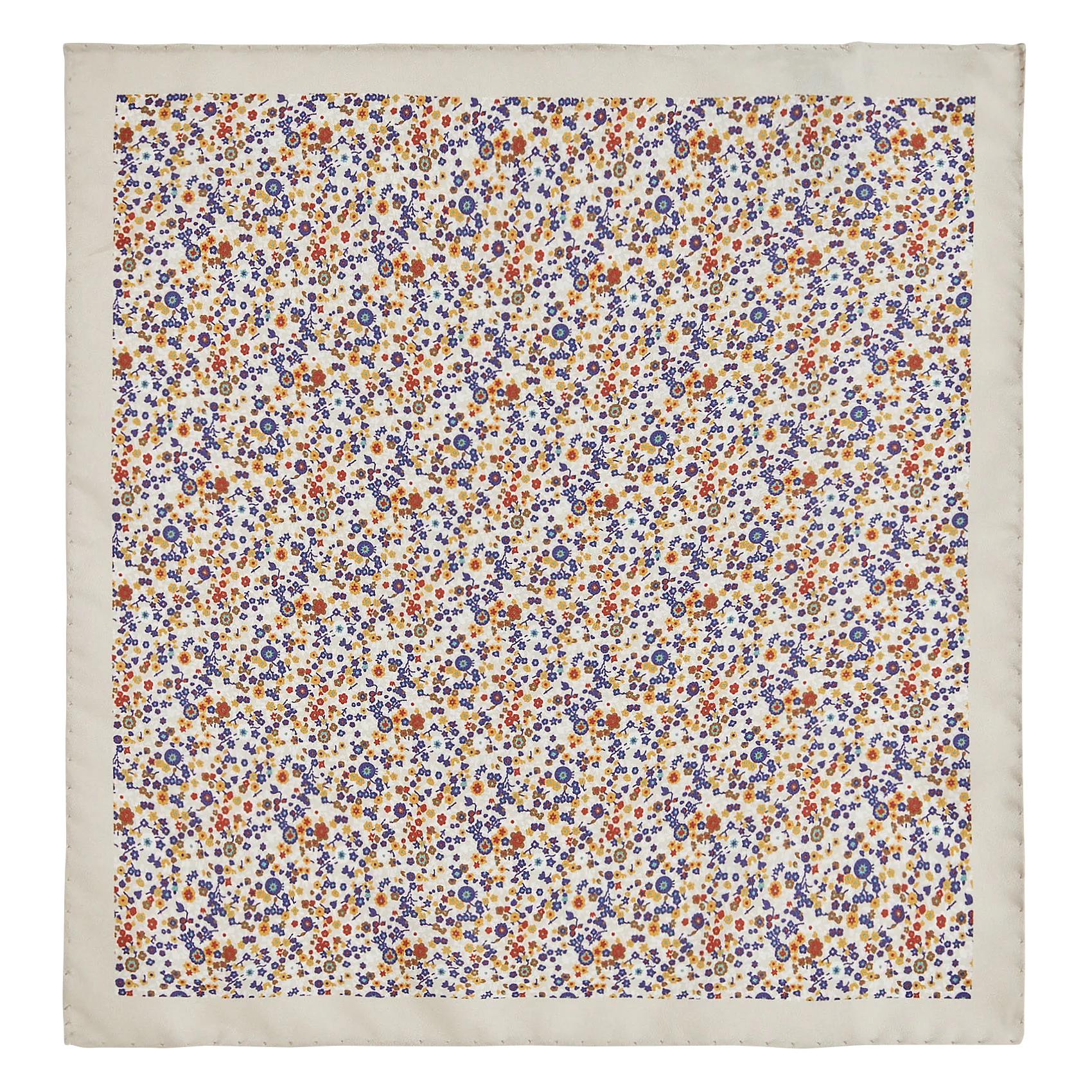 Seidentuch mit Blumenmuster Mehrfarbig