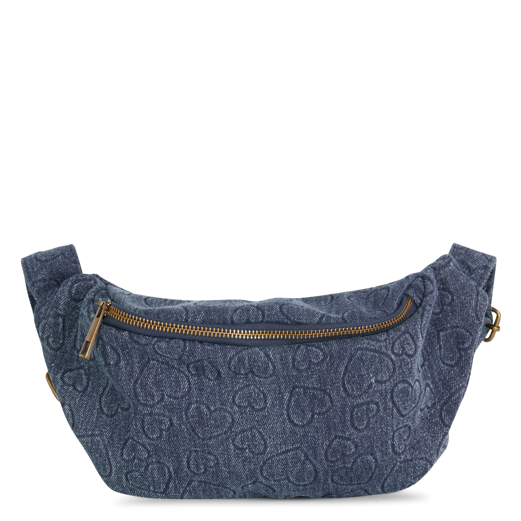 Bauchtasche aus gemischter Baumwolle in Denim Blau NAINA