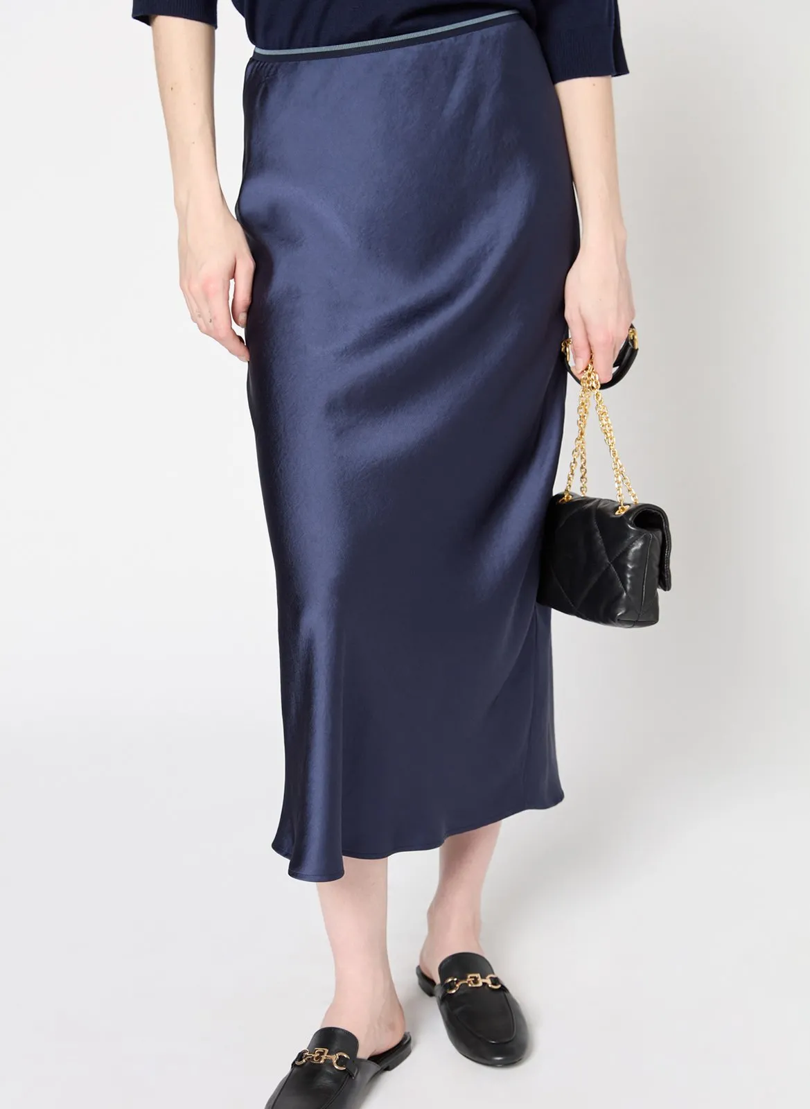 Ausgestellter Maxirock Blau VESANIE