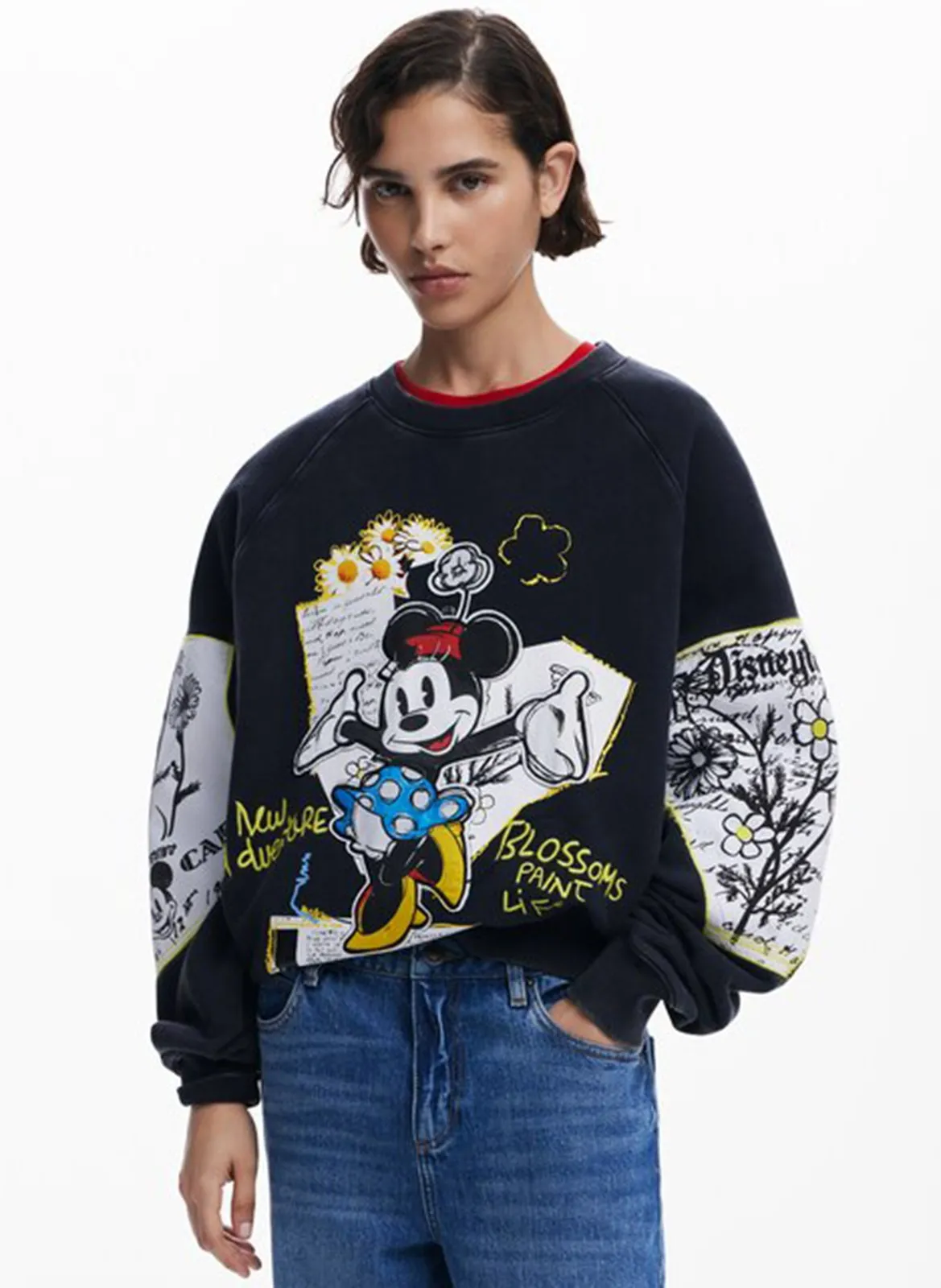 Oversize-Sweatshirt Schwarz