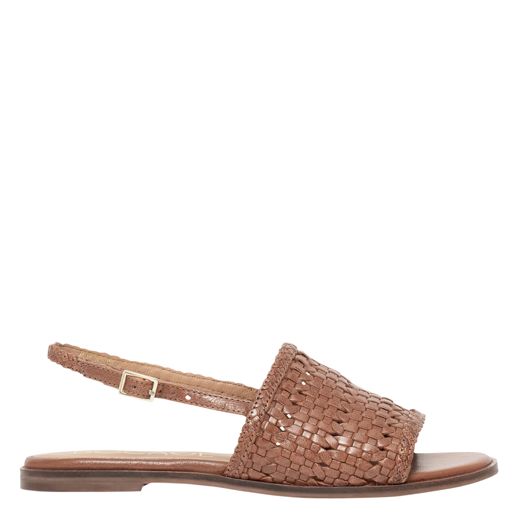 Avarca Berlin - Flache Ledersandalen mit Samt Braun GLADYS