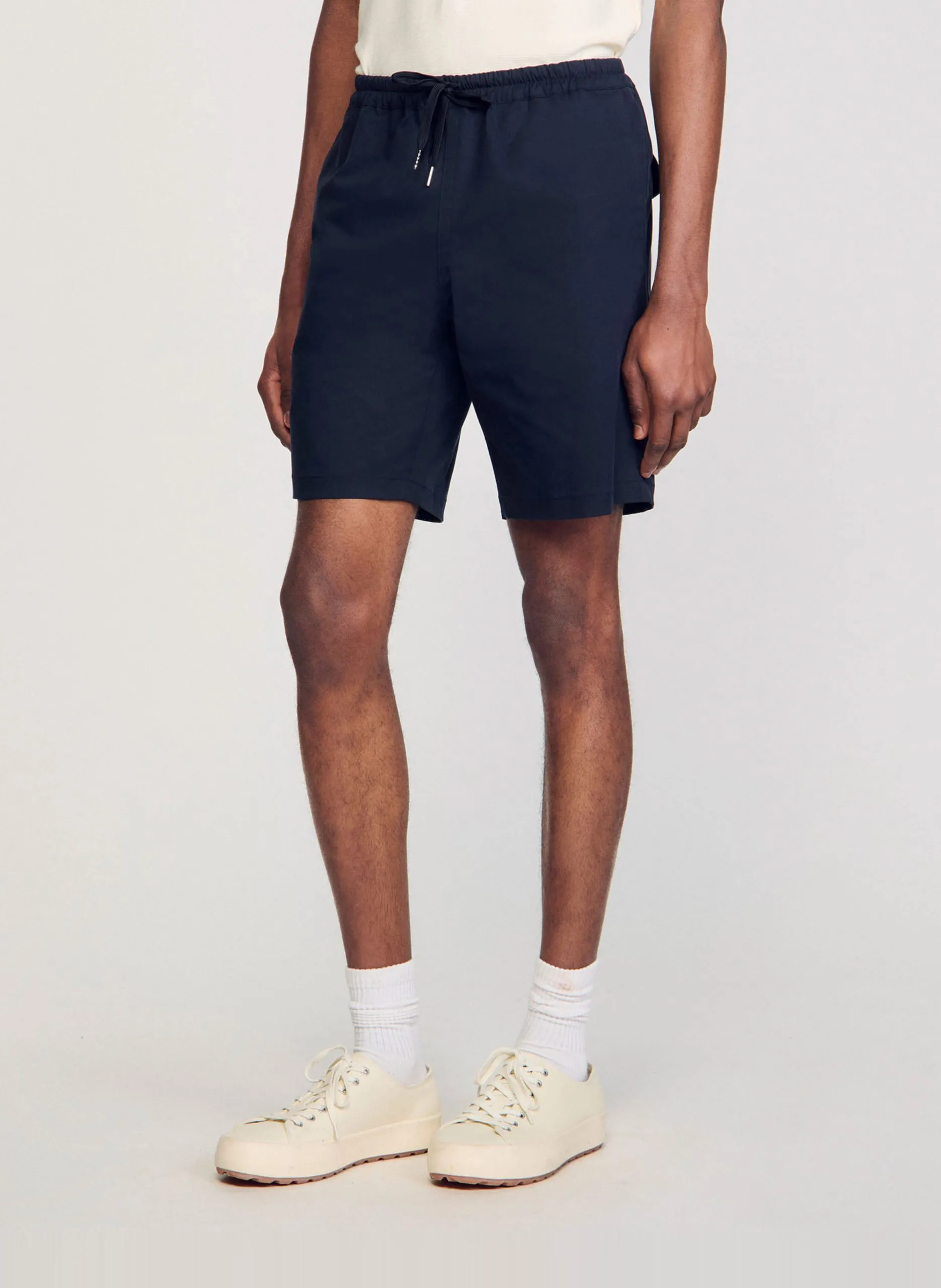 Regular-Fit-Shorts aus Baumwoll-Mix Blau