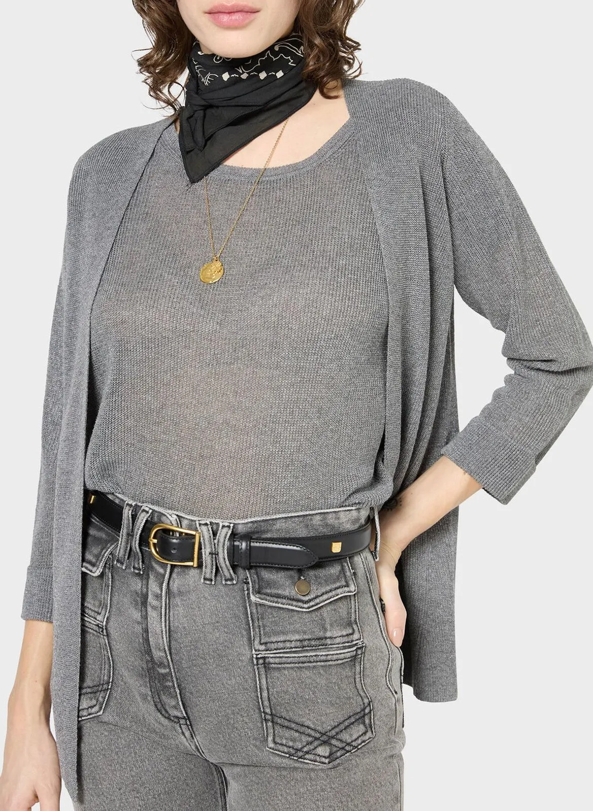 Strickjacke Grau JANIS