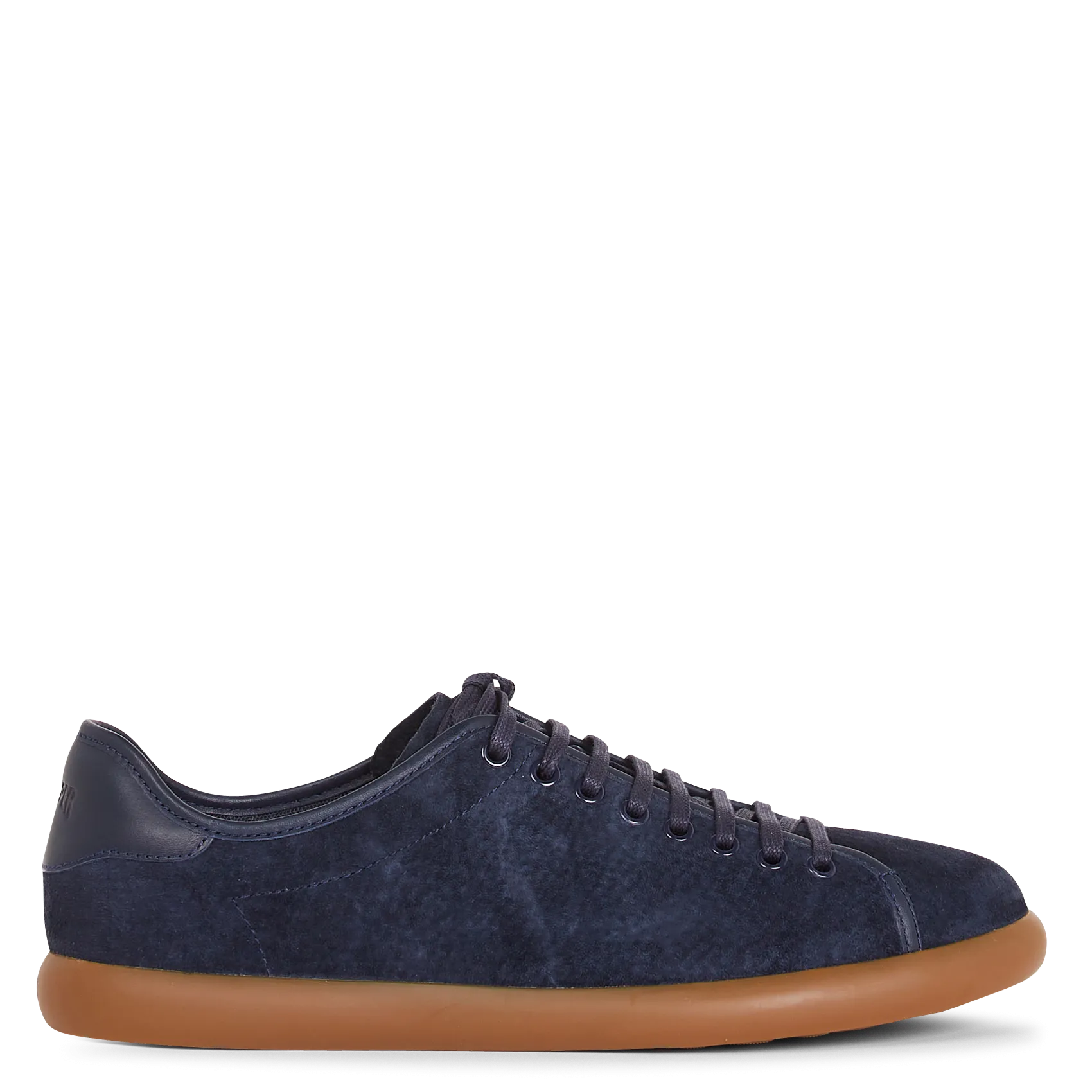 Niedrige Sneaker aus Nubukleder Blau