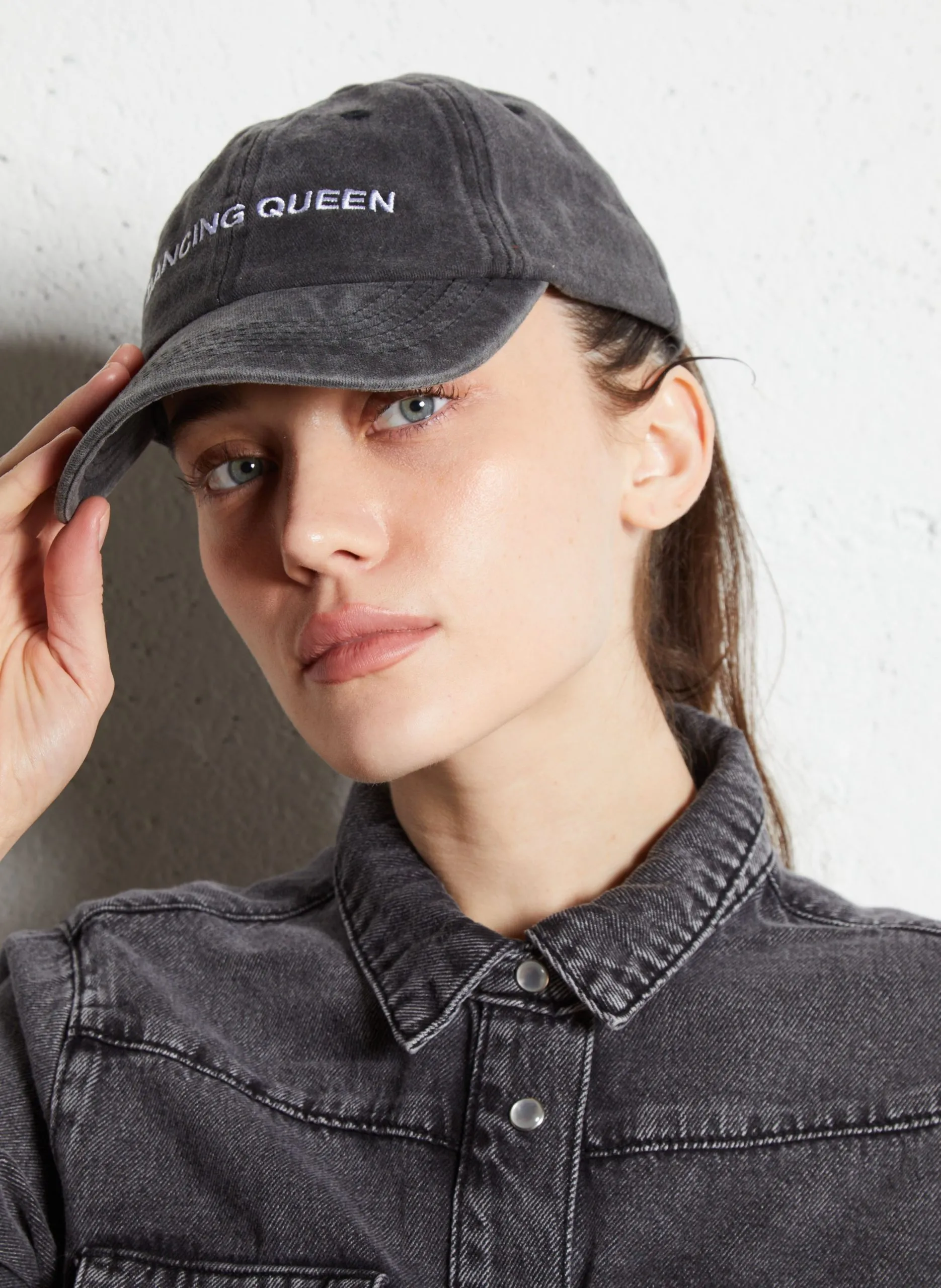 Baumwollkappe mit Schnalle Schwarz MOKI