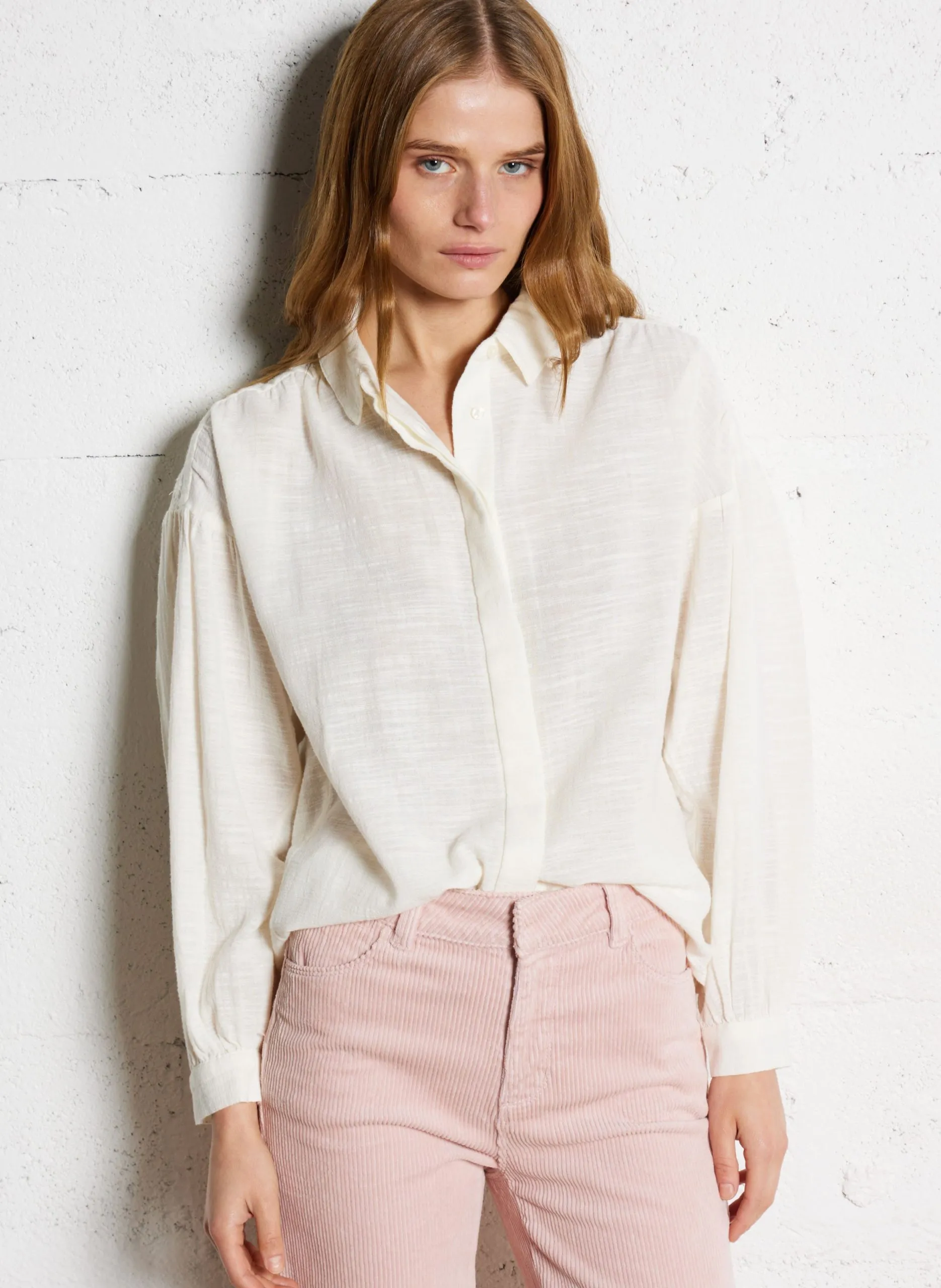 Colonel - Einfarbiges Hemd Beige PERSEE